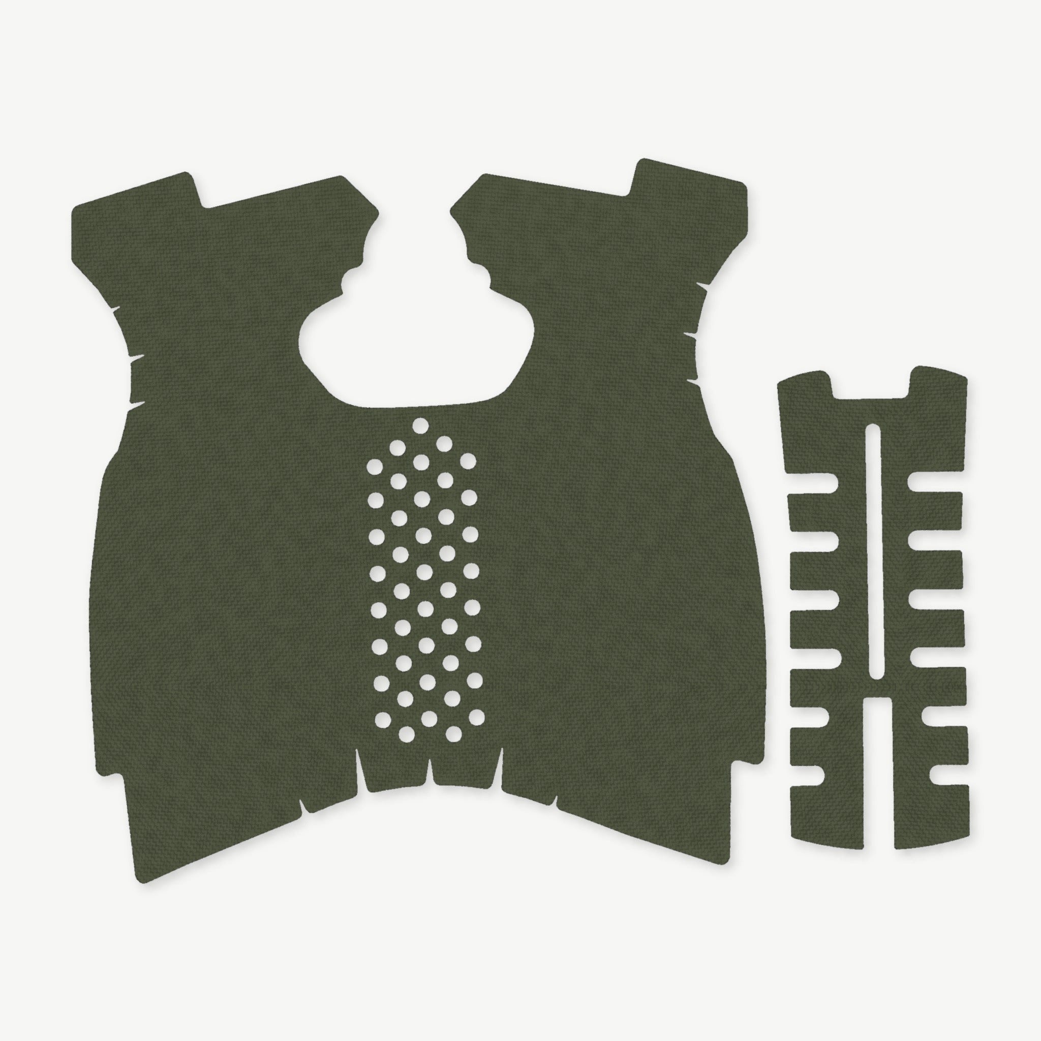 Grip Kit for Springfield XDM 9mm/.40 S&W (Full Size) - die-cut Cordura 1000D kit pieces in OD Green - Combat Textiles