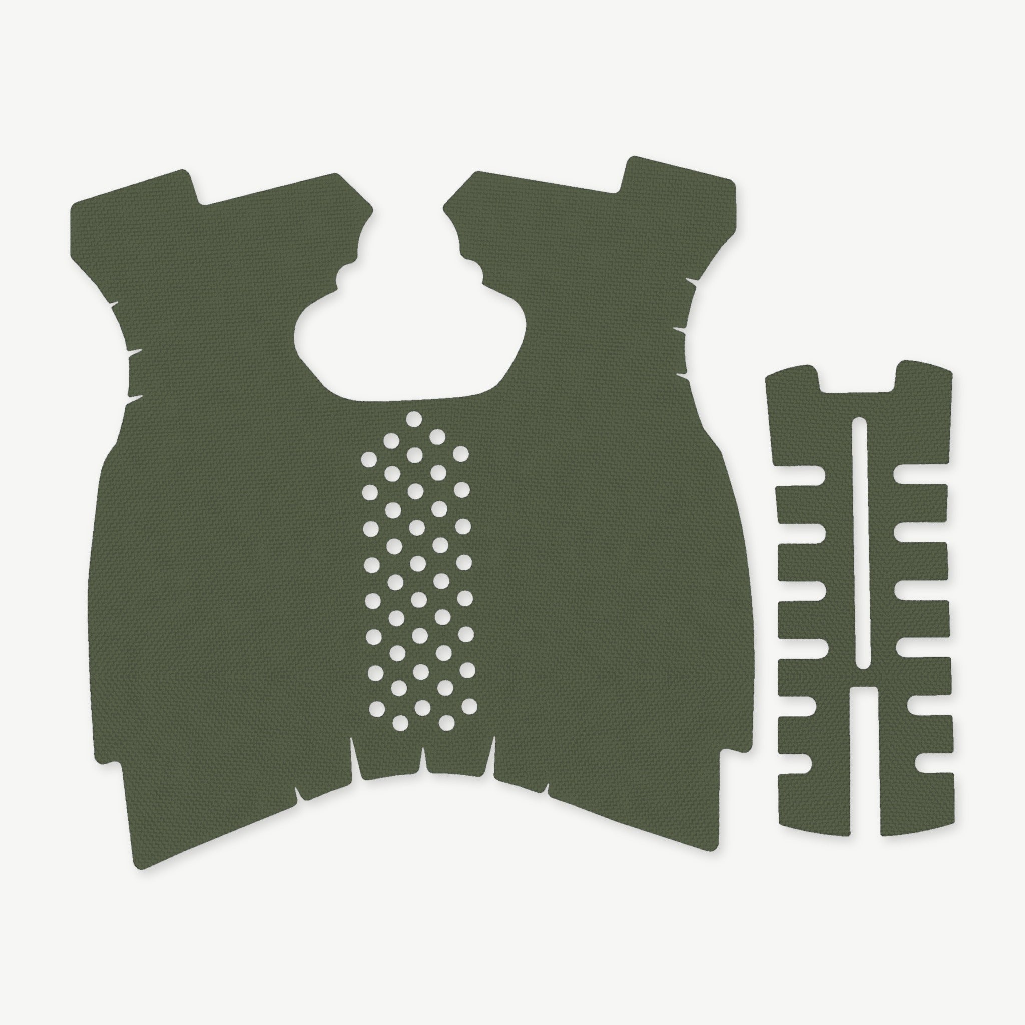 Grip Kit for Springfield XDM 9mm/.40 S&W (Full Size) - die-cut Cordura 1000D kit pieces in Ranger Green - Combat Textiles