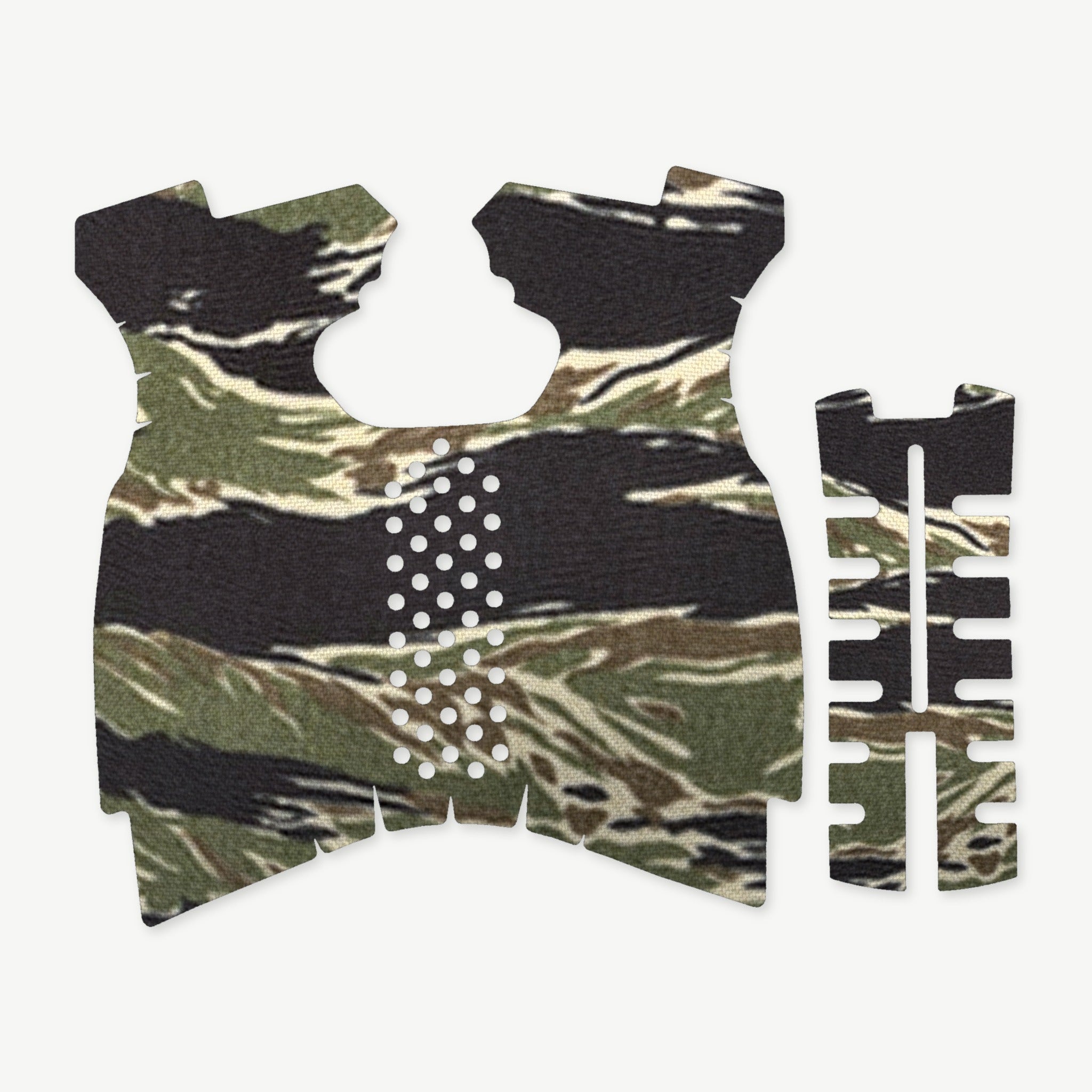 Grip Kit for Springfield XDM 9mm/.40 S&W (Full Size) - die-cut Cordura 1000D kit pieces in Tiger Stripe (Green/Black) - Combat Textiles