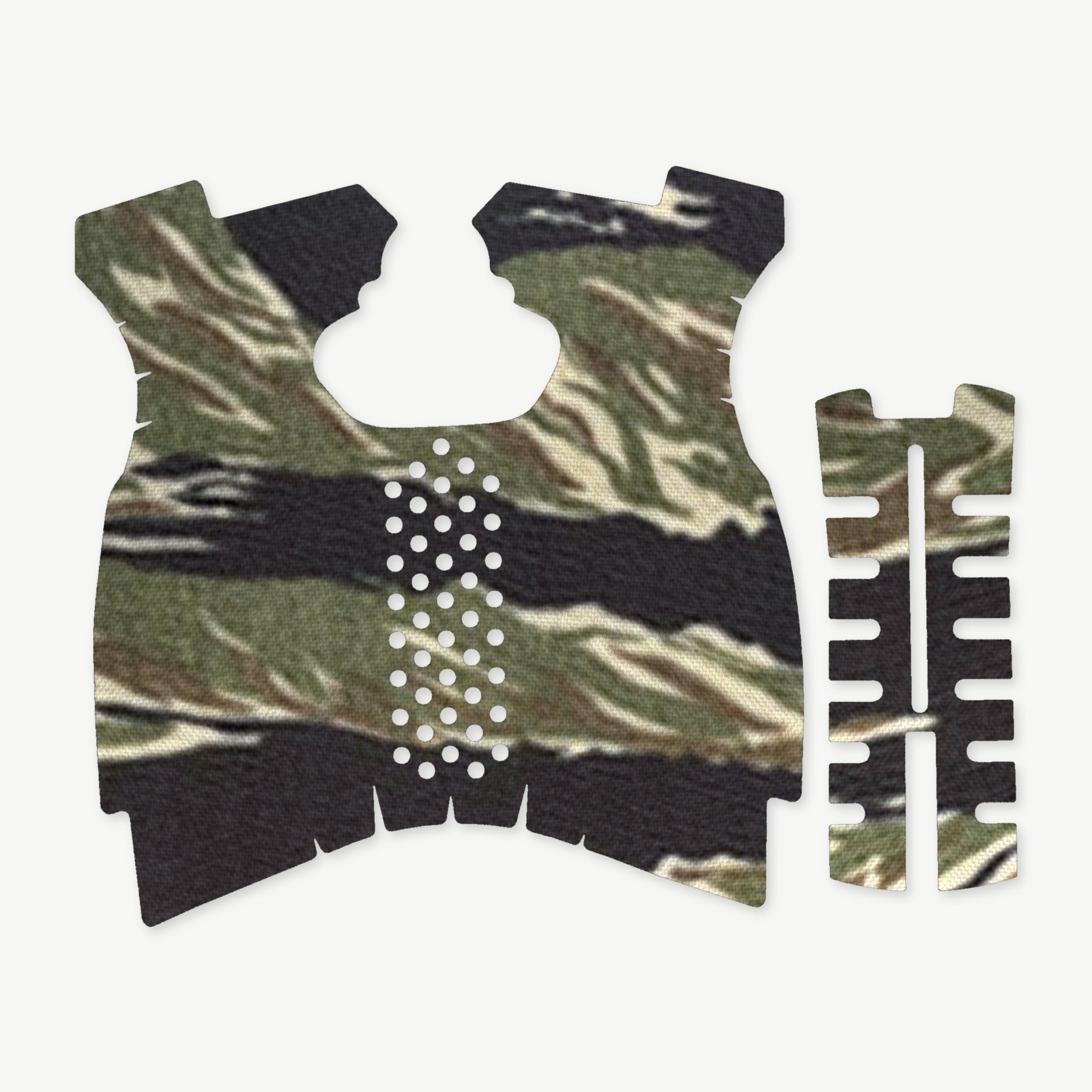 Grip Kit for Springfield XDM 9mm/.40 S&W (Full Size) - die-cut Cordura 1000D kit pieces in Tiger Stripe (Green/Black) - Combat Textiles