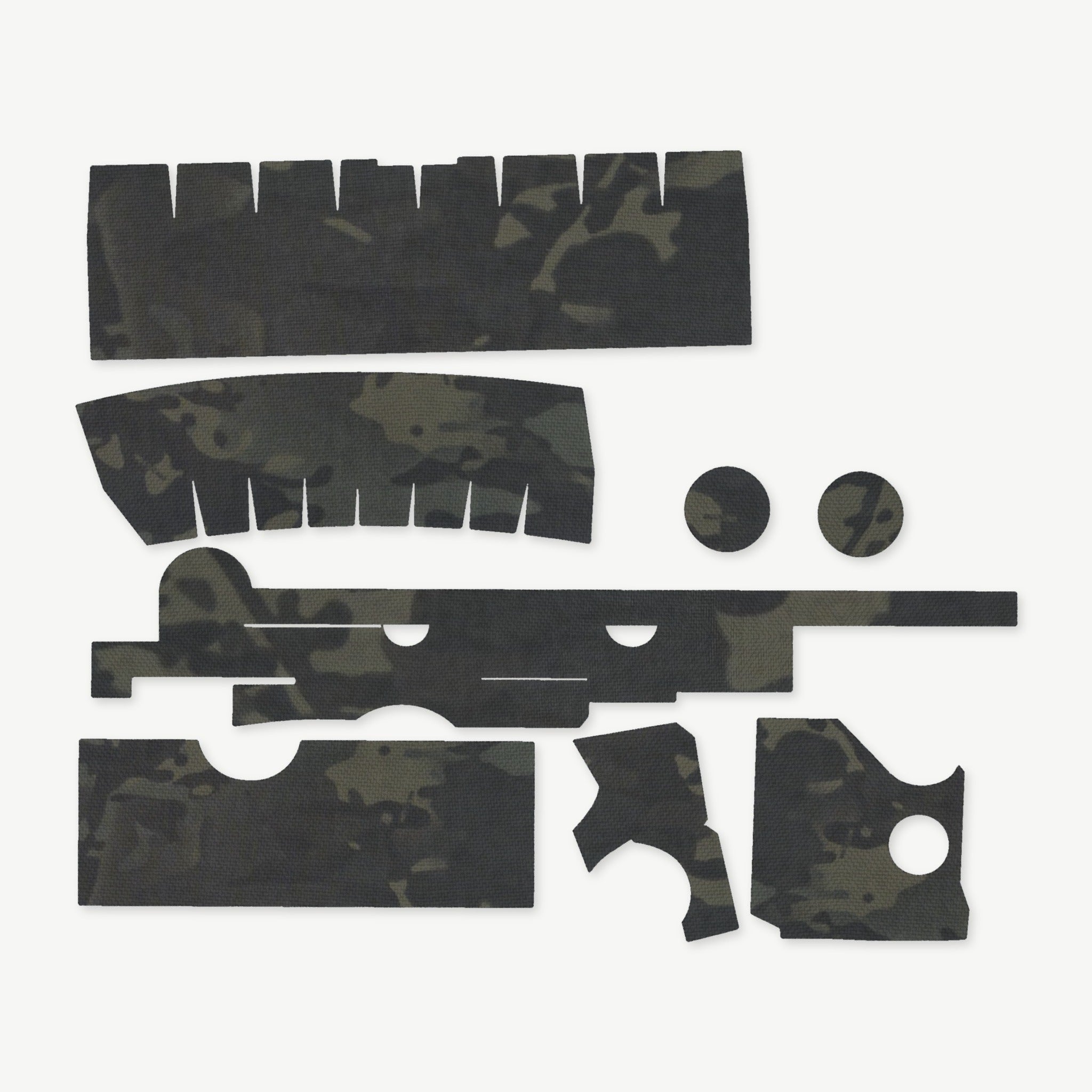 Optic Wrap Kit for Trijicon ACOG TA33 (3x30) - die-cut Cordura 1000D kit pieces in MultiCam Black - Combat Textiles