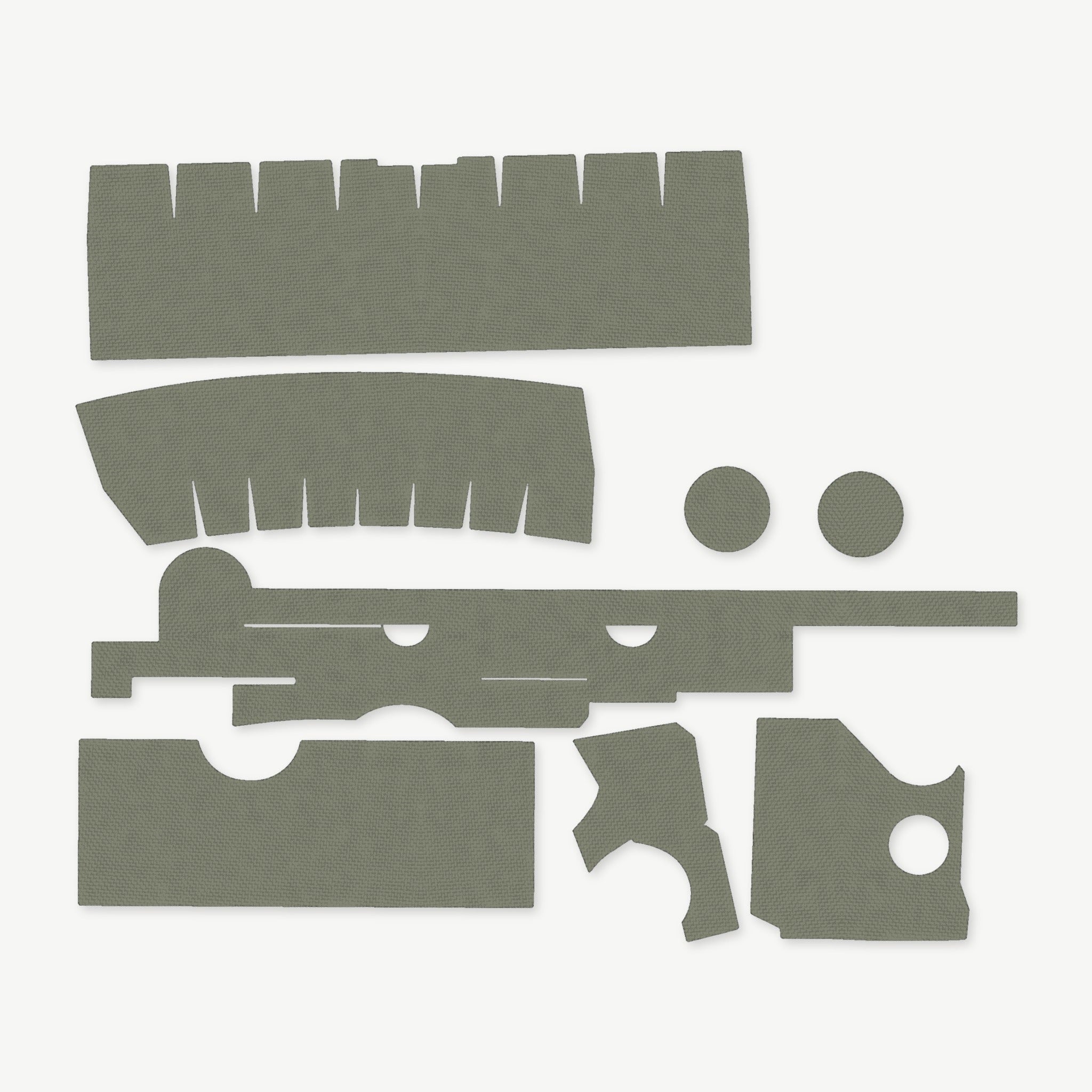 Optic Wrap Kit for Trijicon ACOG TA33 (3x30) - die-cut Cordura 1000D kit pieces in OD Green - Combat Textiles