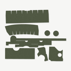 Optic Wrap Kit for Trijicon ACOG TA33 (3x30) - die-cut Cordura 1000D kit pieces in Ranger Green - Combat Textiles