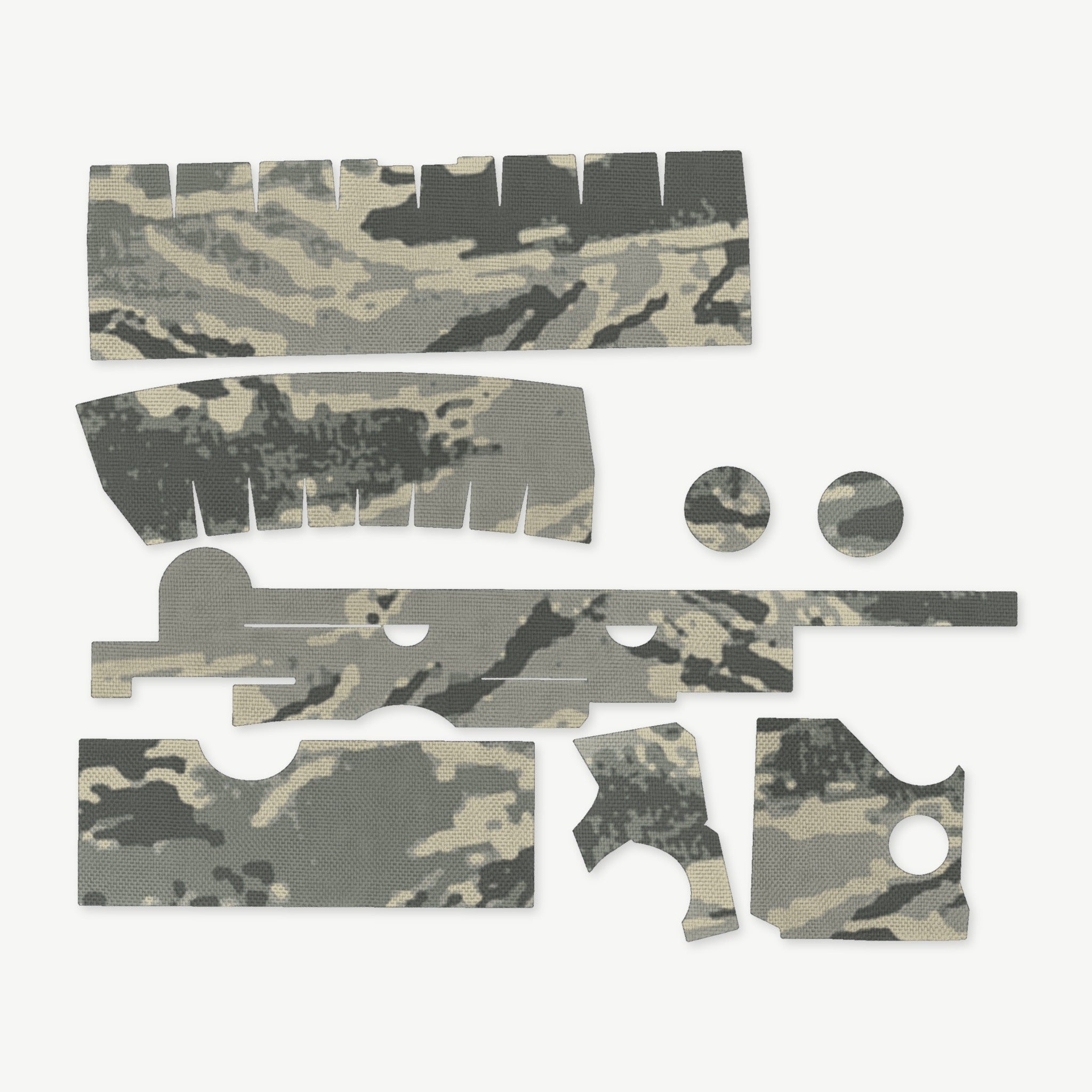 Optic Wrap Kit for Trijicon ACOG TA33 (3x30) - die-cut Cordura 1000D kit pieces in Tiger Stripe (ABU) - Combat Textiles