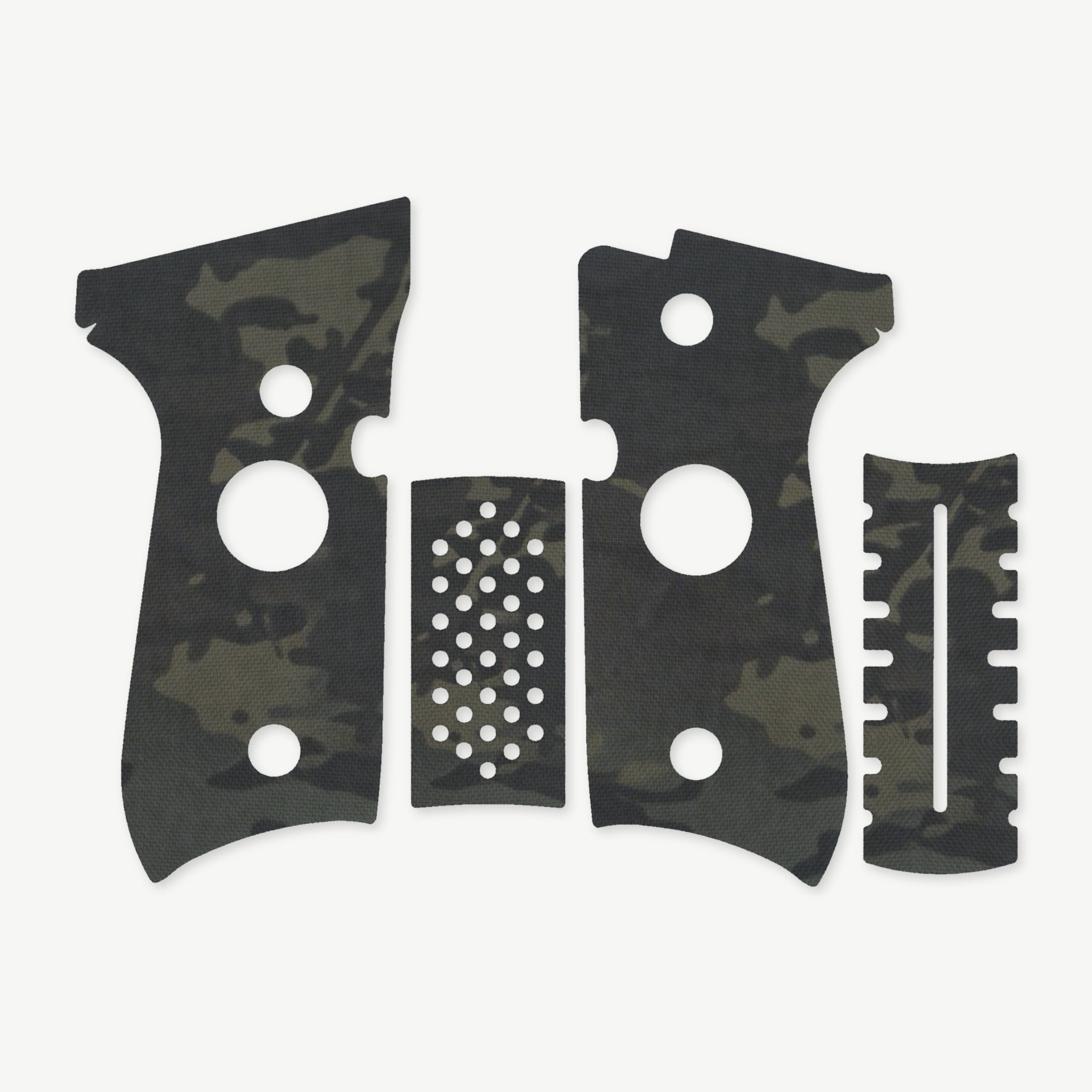Grip Kit for Beretta 92FS - die-cut Cordura 1000D kit pieces in MultiCam Black - Combat Textiles