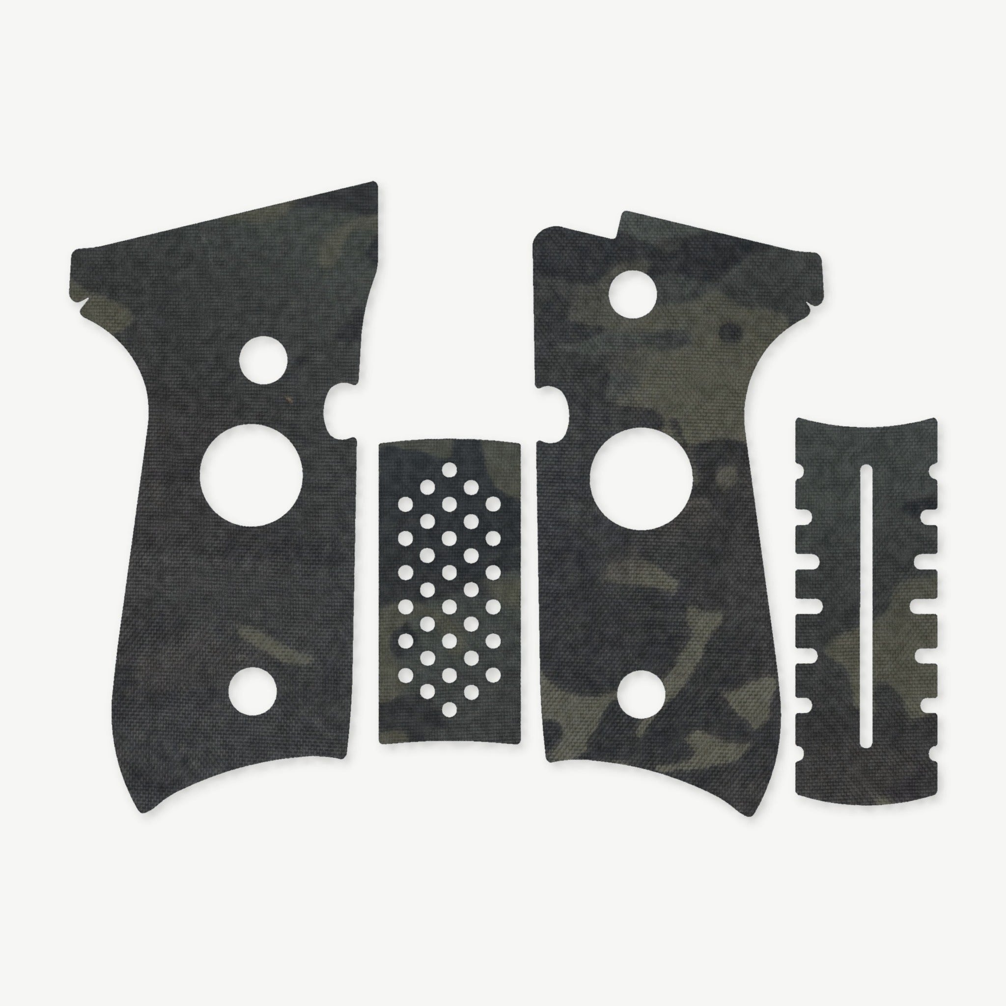 Grip Kit for Beretta 92FS - die-cut Cordura 1000D kit pieces in MultiCam Black - Combat Textiles