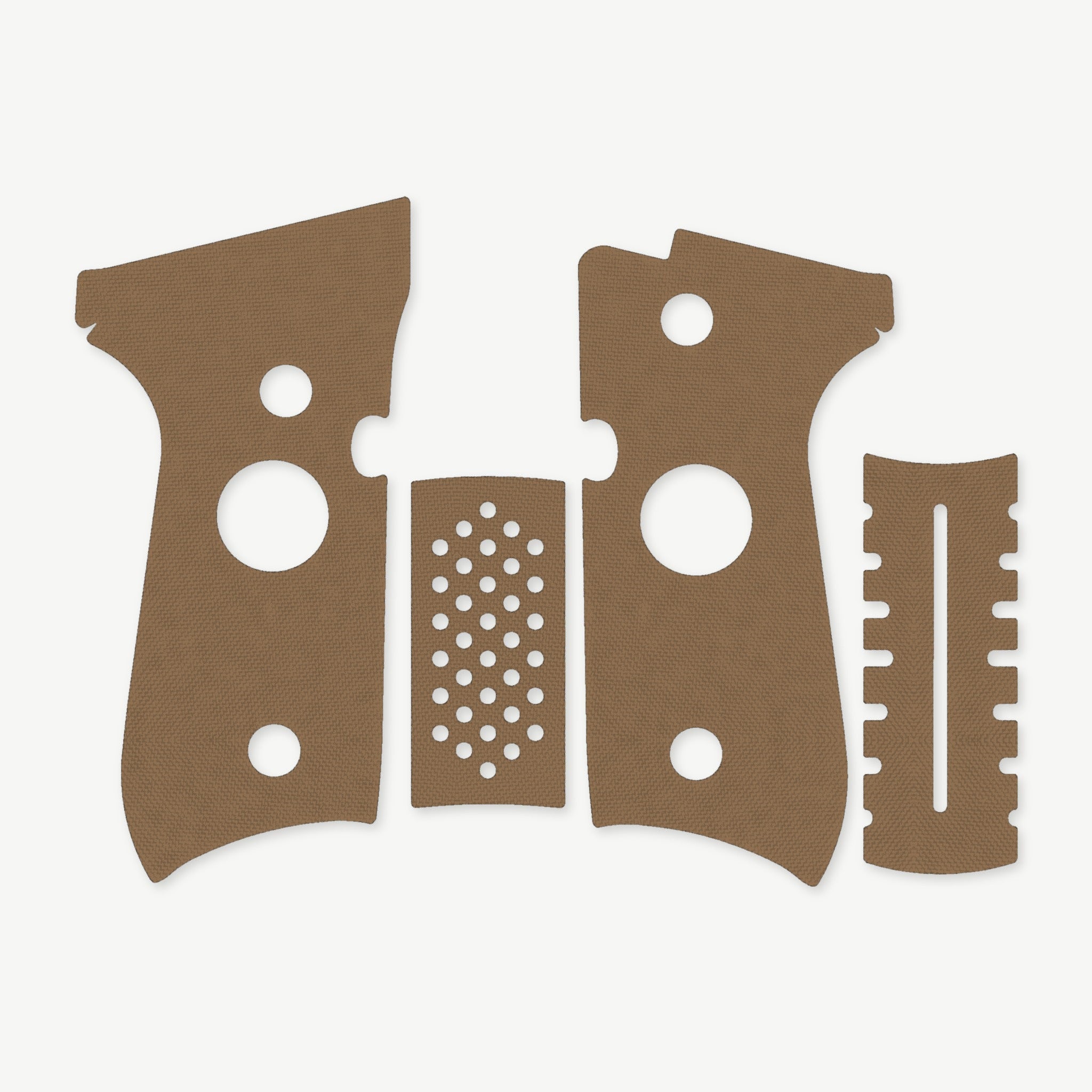 Grip Kit for Beretta 92FS - die-cut Cordura 1000D kit pieces in Coyote - Combat Textiles