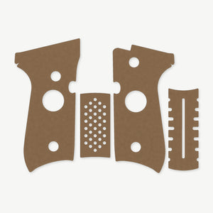 Grip Kit for Beretta 92FS - die-cut Cordura 1000D kit pieces in Coyote - Combat Textiles
