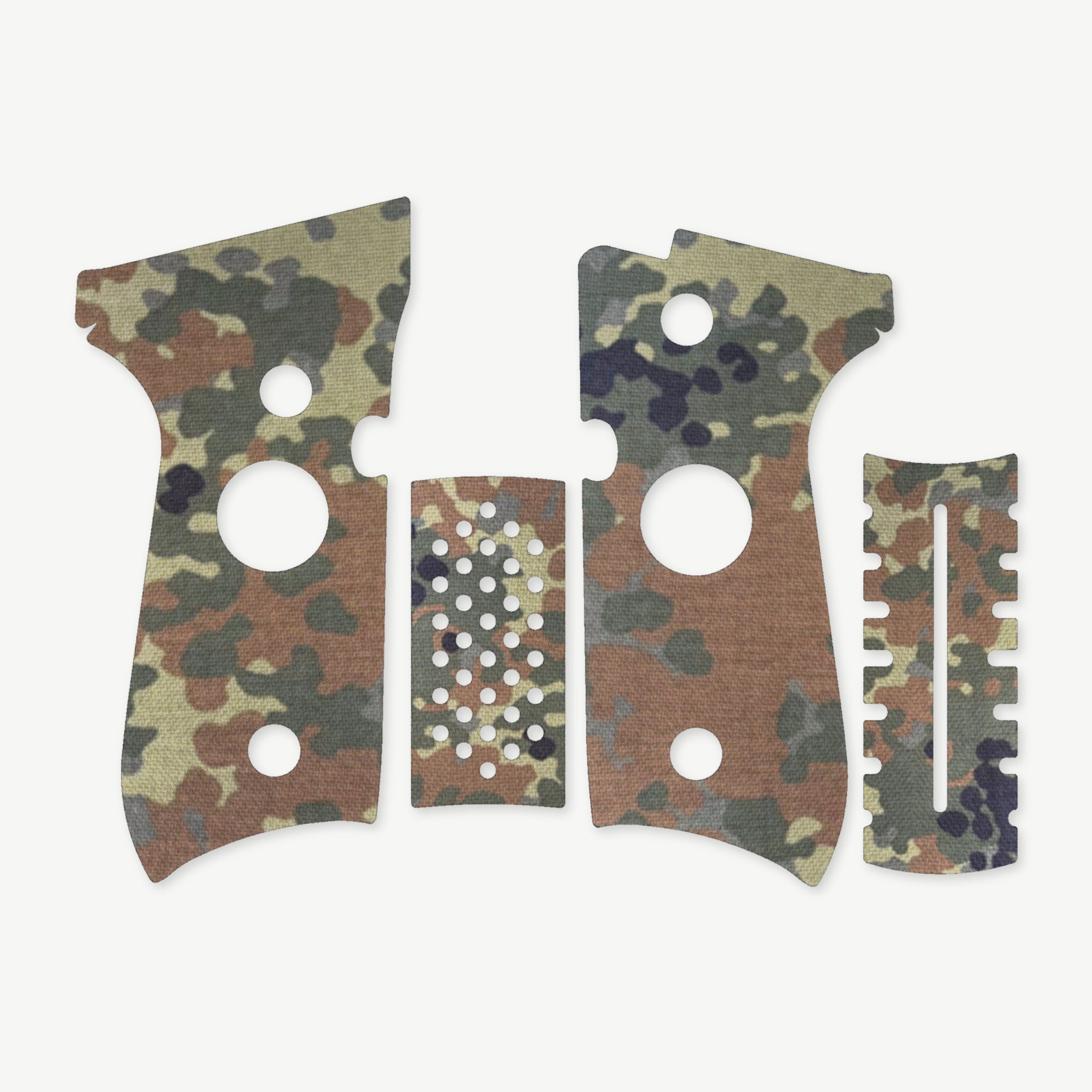 Grip Kit for Beretta 92FS - die-cut Cordura 1000D kit pieces in Flecktarn - Combat Textiles