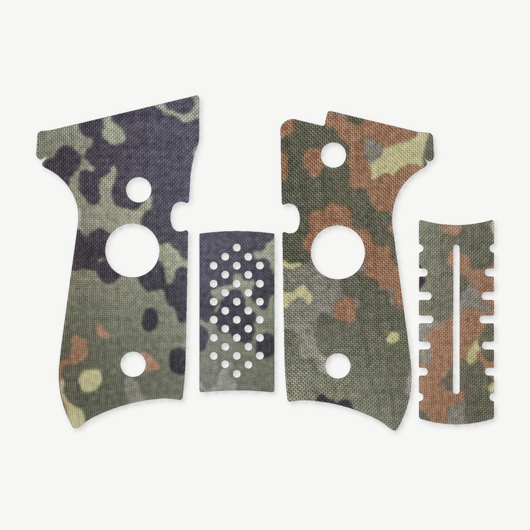 Grip Kit for Beretta 92FS - die-cut Cordura 1000D kit pieces in Flecktarn - Combat Textiles