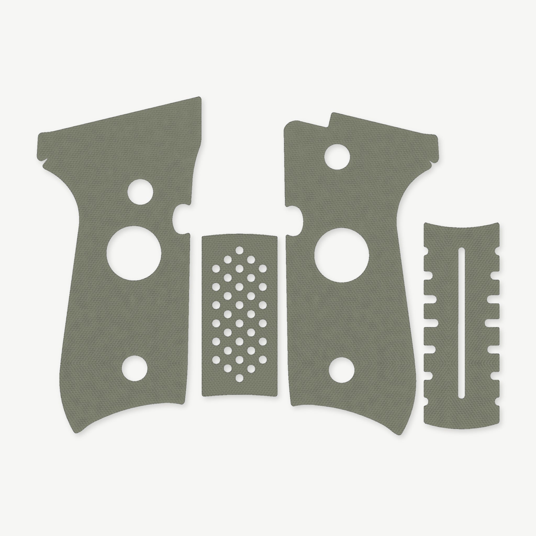 Grip Kit for Beretta 92FS - die-cut Cordura 1000D kit pieces in OD Green - Combat Textiles