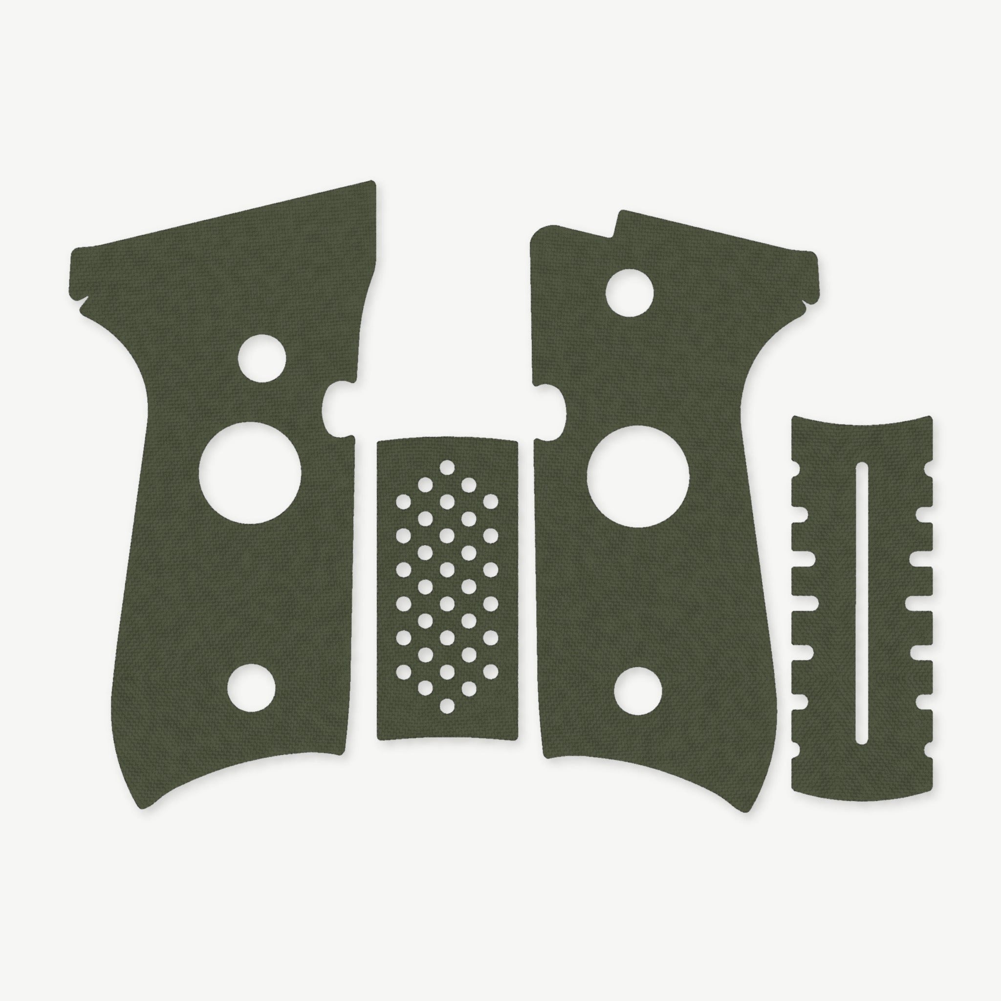 Grip Kit for Beretta 92FS - die-cut Cordura 1000D kit pieces in OD Green - Combat Textiles