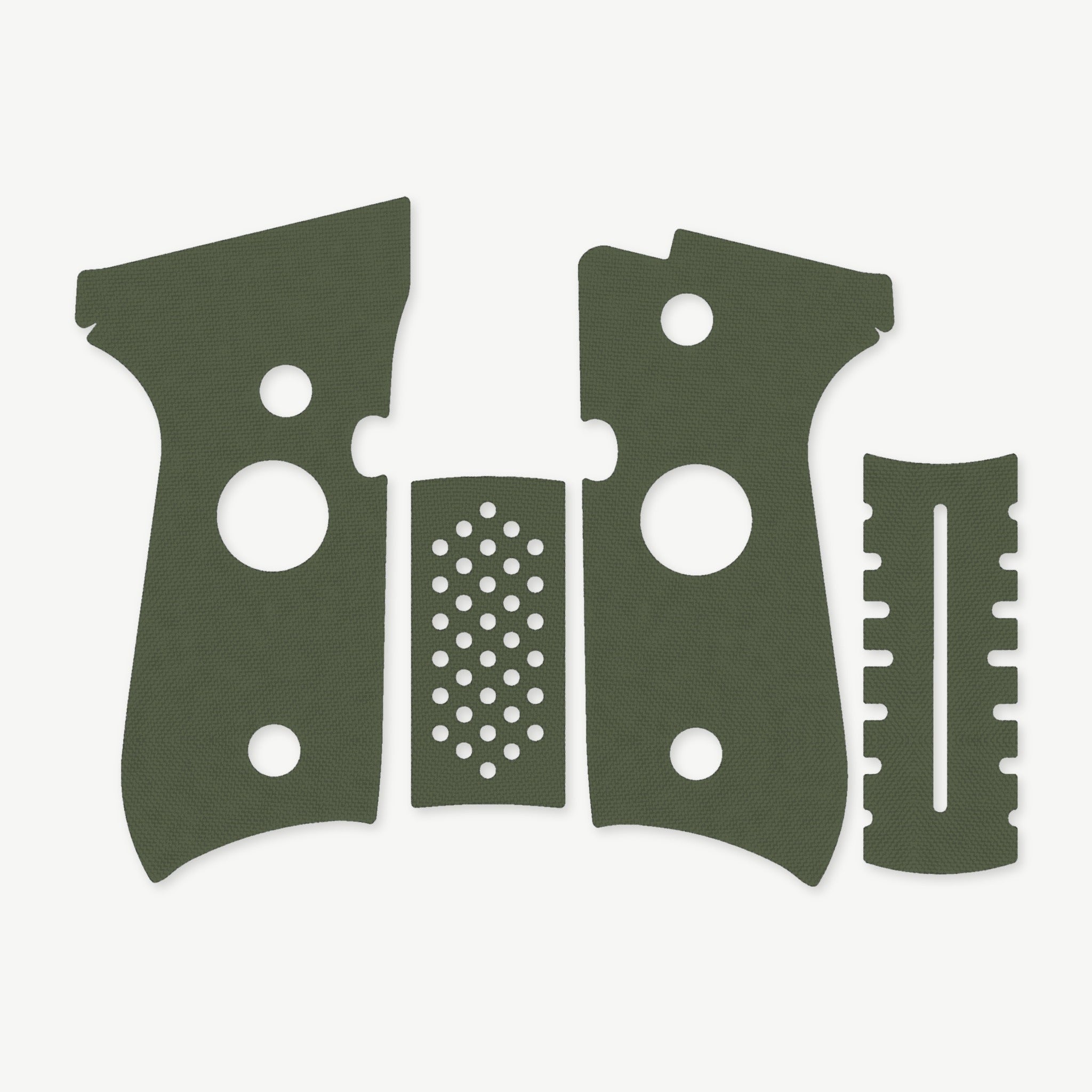Grip Kit for Beretta 92FS - die-cut Cordura 1000D kit pieces in Ranger Green - Combat Textiles