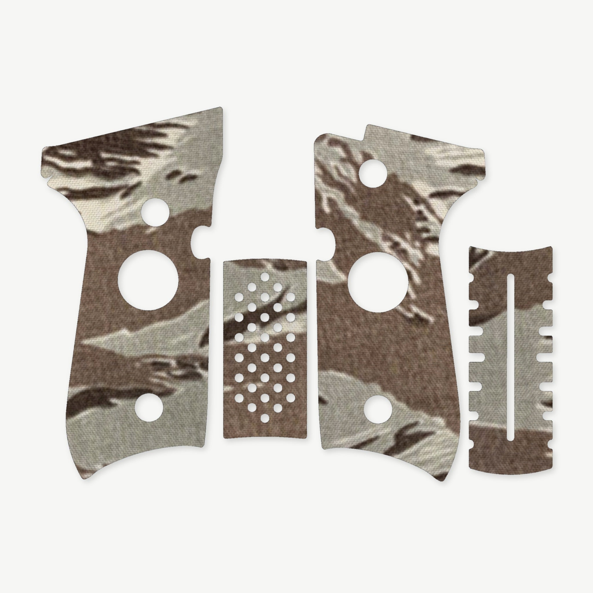 Grip Kit for Beretta 92FS - die-cut Cordura 1000D kit pieces in Tiger Stripe (ABU) - Combat Textiles