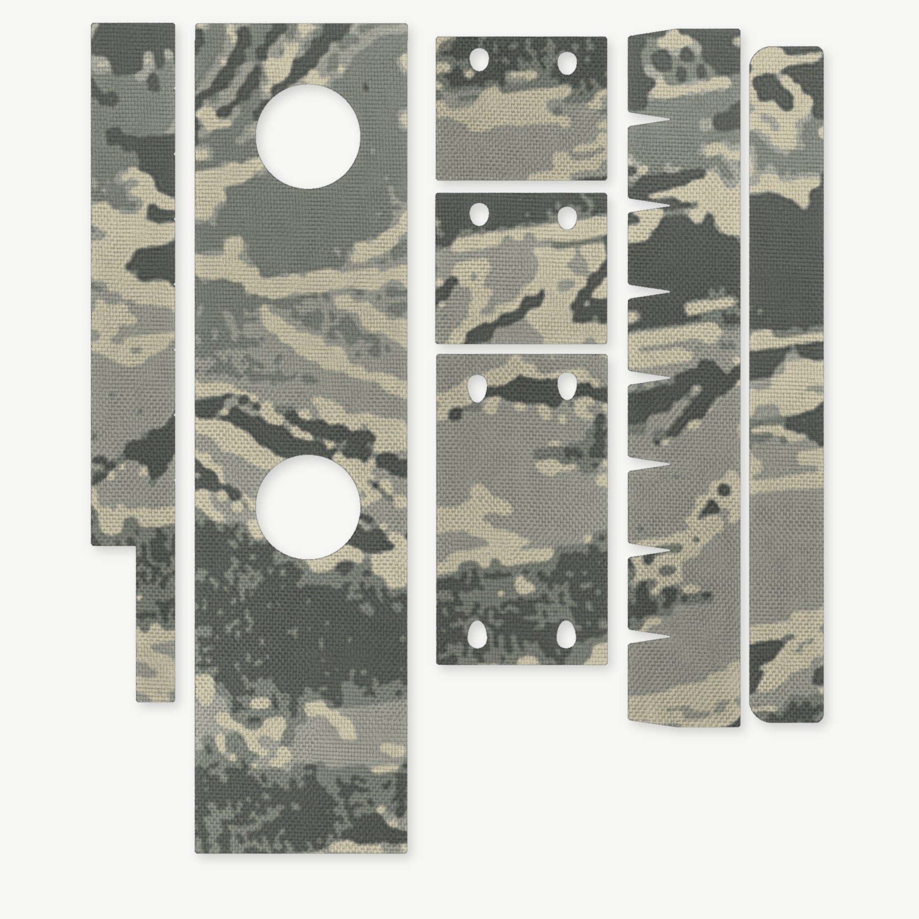 Optic Wrap Kit for Aimpoint PRO - die-cut Cordura 1000D kit pieces in Tiger Stripe (ABU) - Combat Textiles