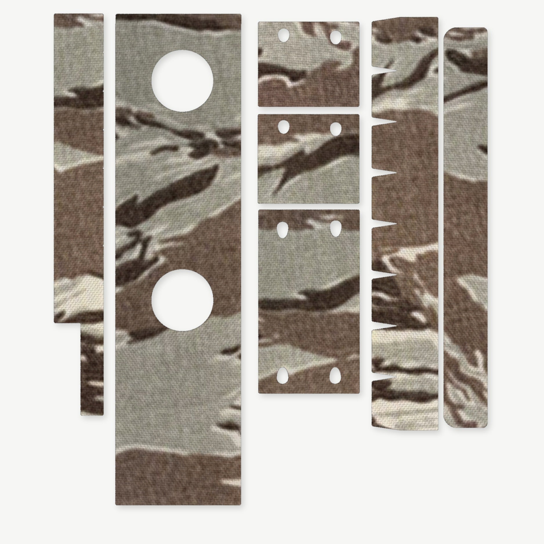 Optic Wrap Kit for Aimpoint PRO - die-cut Cordura 1000D kit pieces in Tiger Stripe (ABU) - Combat Textiles