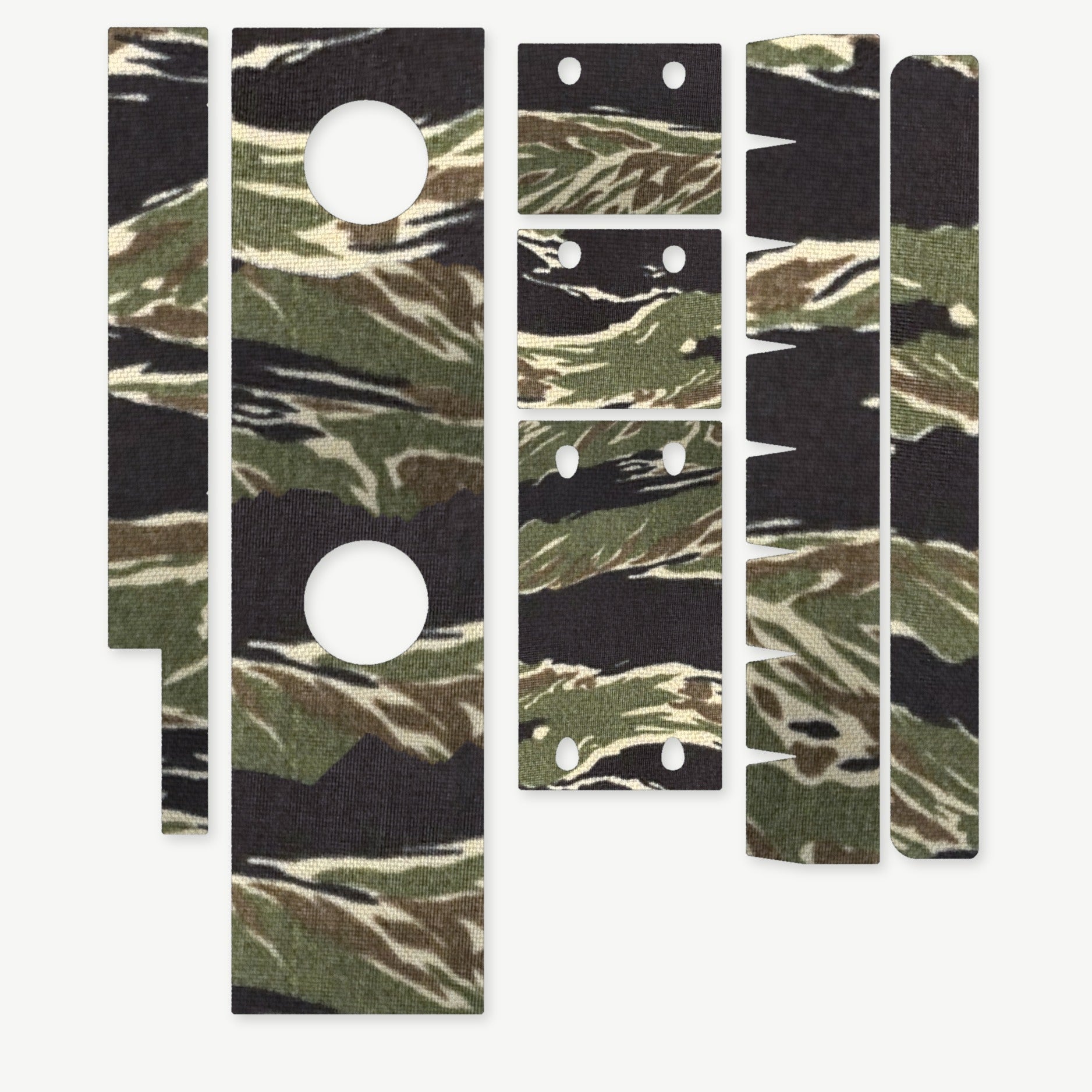Optic Wrap Kit for Aimpoint PRO - die-cut Cordura 1000D kit pieces in Tiger Stripe (Green/Black) - Combat Textiles