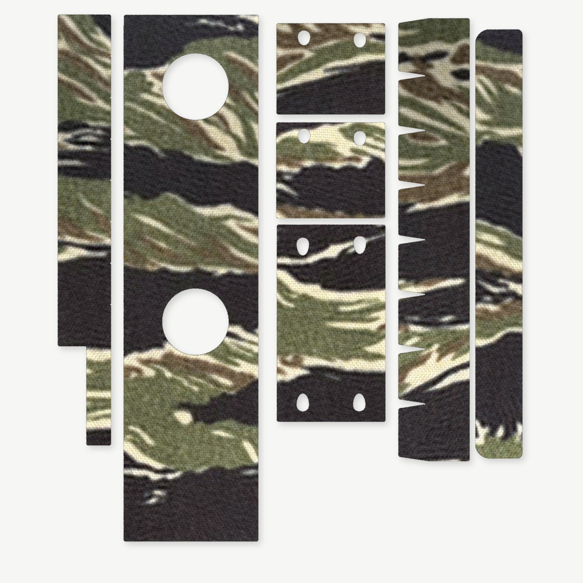 Optic Wrap Kit for Aimpoint PRO - die-cut Cordura 1000D kit pieces in Tiger Stripe (Green/Black) - Combat Textiles