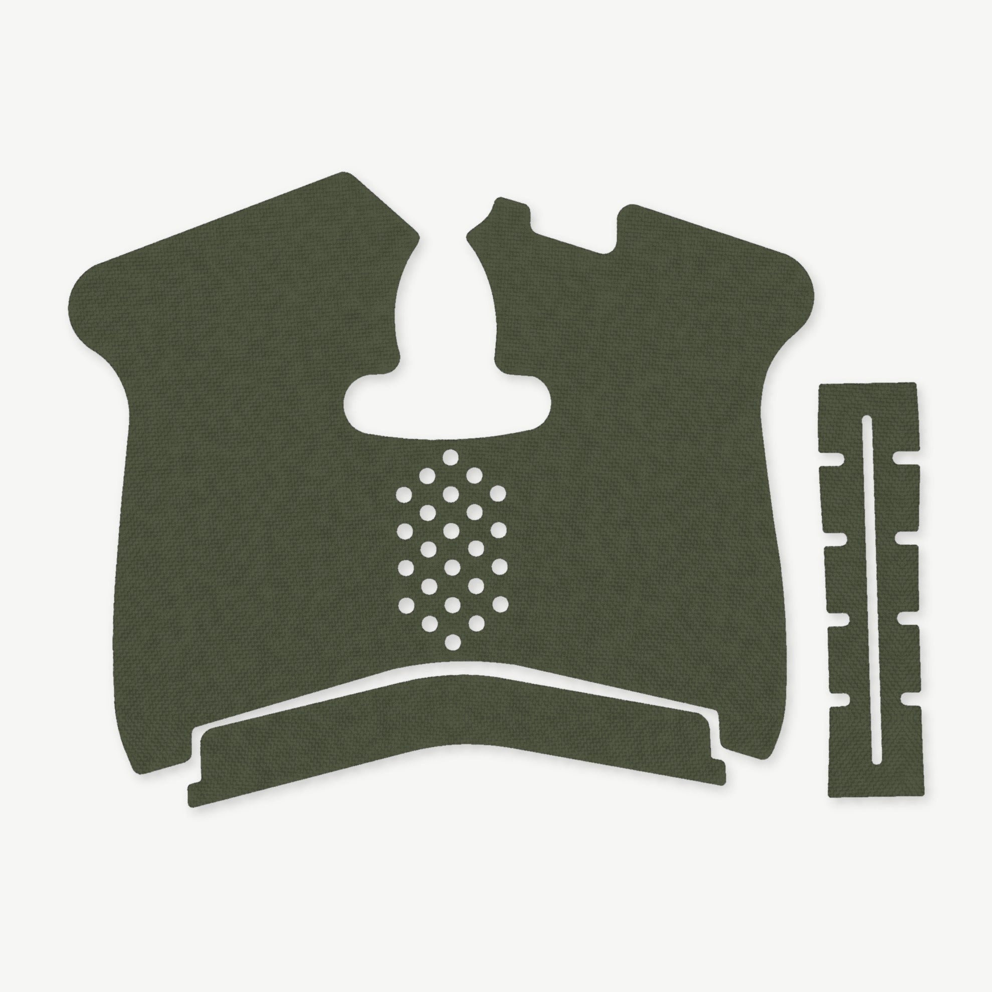Grip Kit for Smith & Wesson M&P Shield 1.0 - die-cut Cordura 1000D kit pieces in OD Green - Combat Textiles