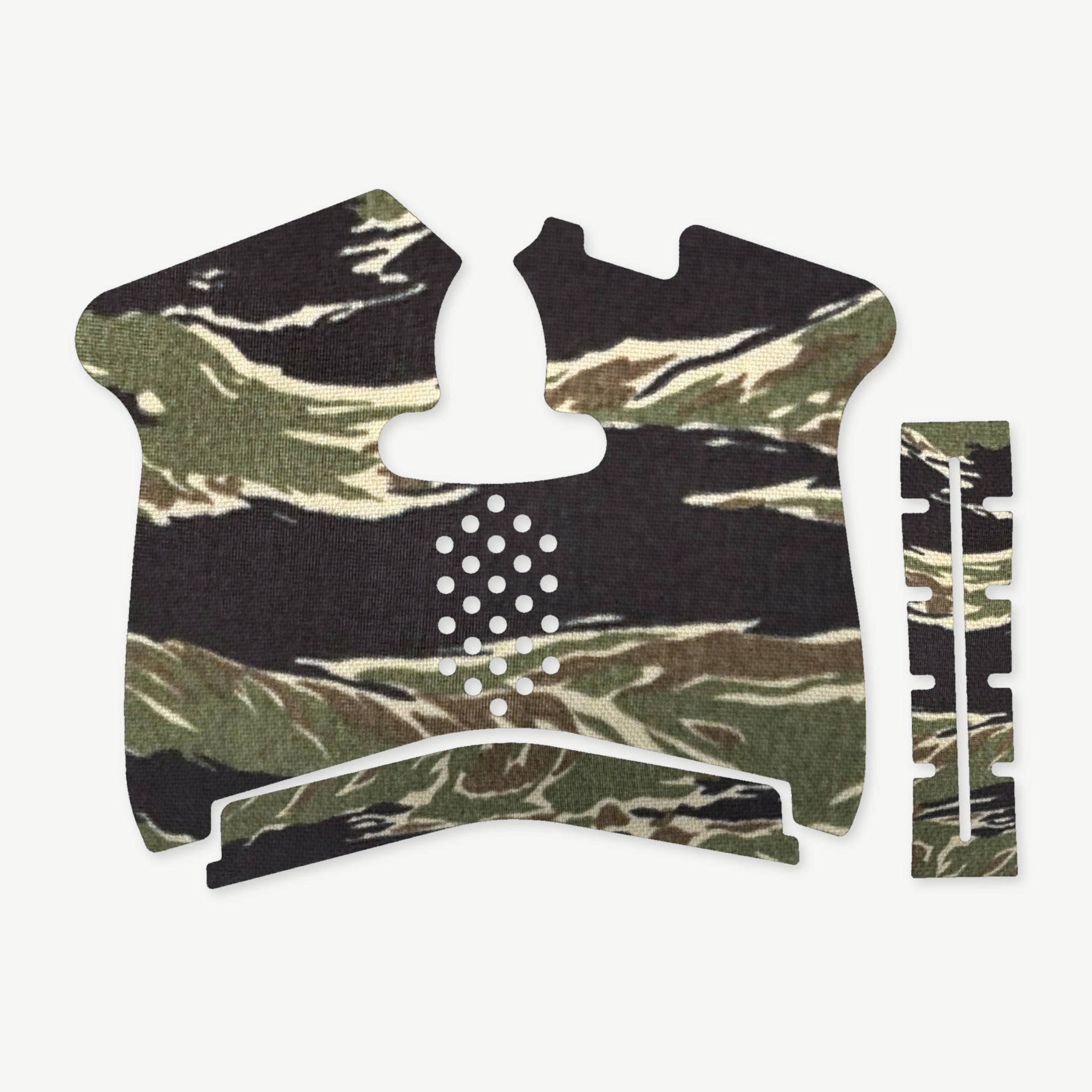 Grip Kit for Smith & Wesson M&P Shield 1.0 - die-cut Cordura 1000D kit pieces in Tiger Stripe (Green/Black) - Combat Textiles