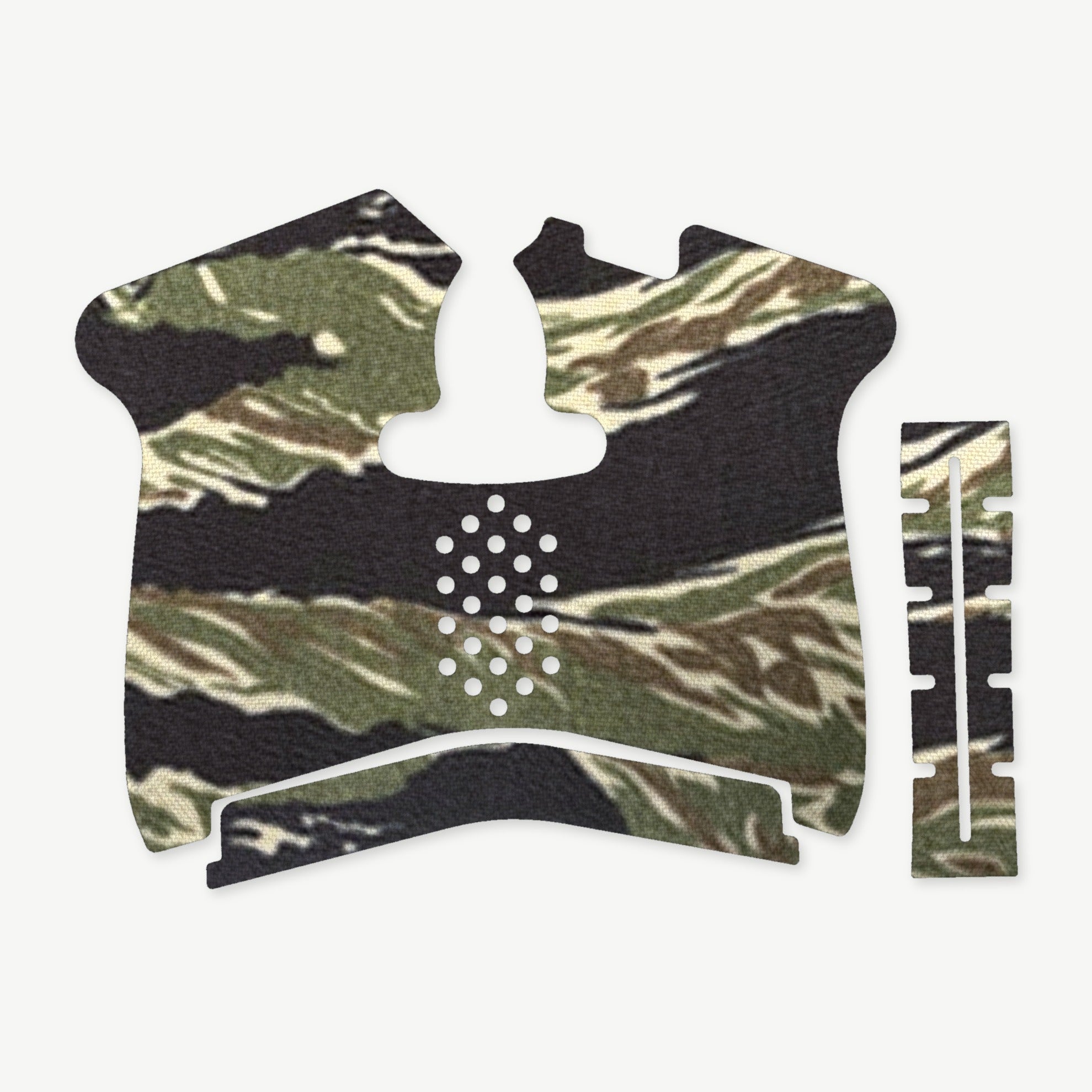 Grip Kit for Smith & Wesson M&P Shield 1.0 - die-cut Cordura 1000D kit pieces in Tiger Stripe (Green/Black) - Combat Textiles