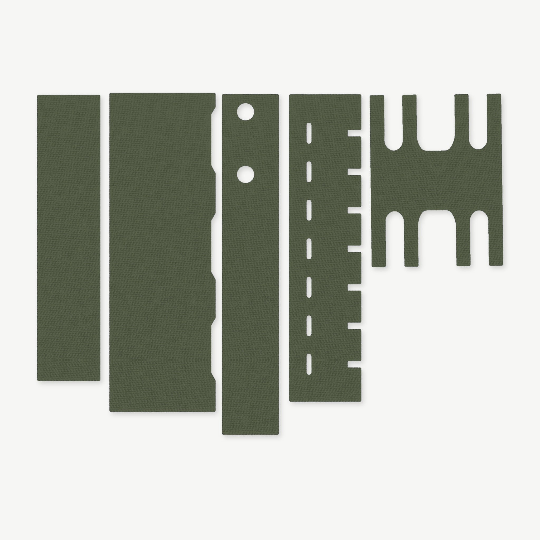 Light Wrap Kit for Streamlight ProTac HL-X Laser - die-cut Cordura 1000D kit pieces in Ranger Green - Combat Textiles