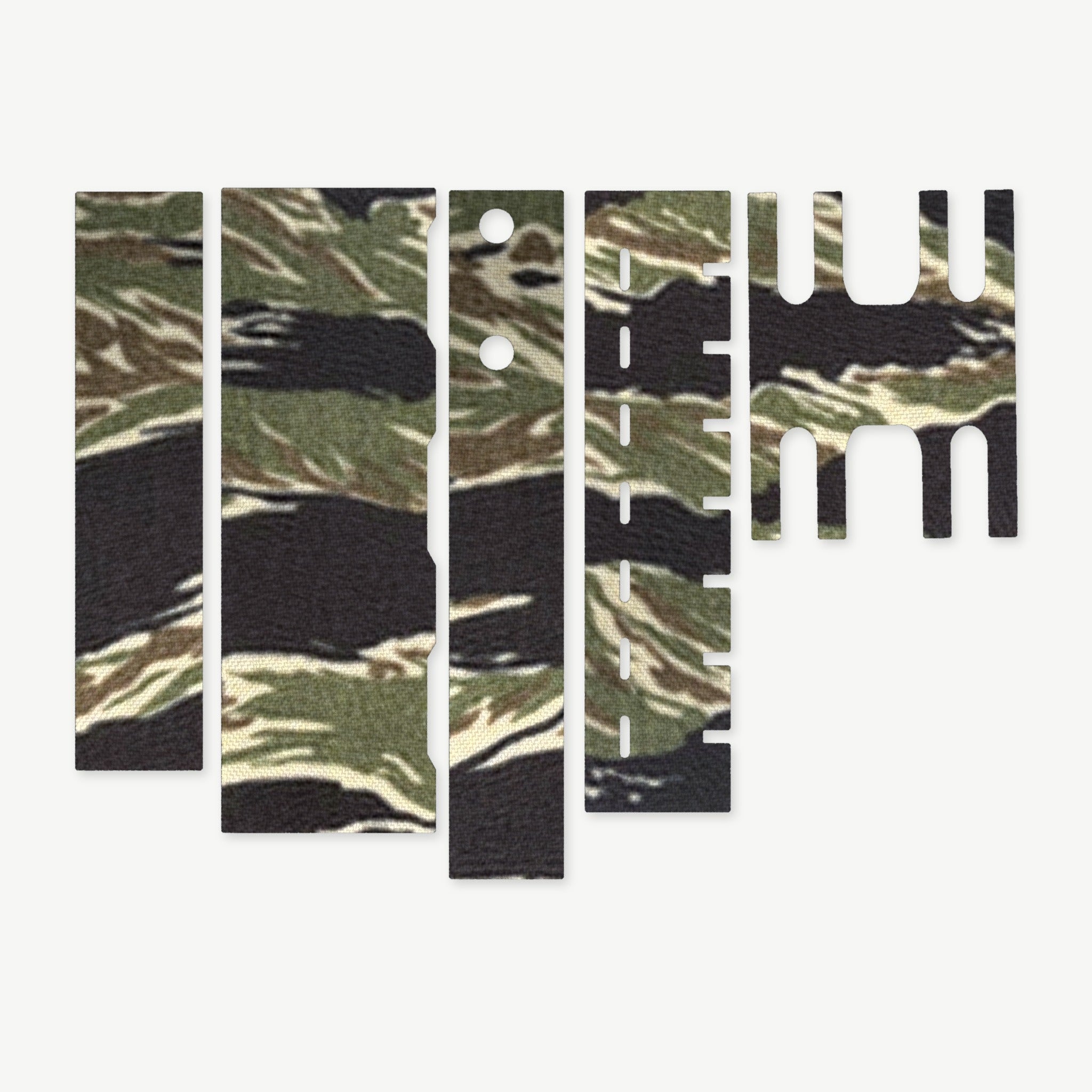 Light Wrap Kit for Streamlight ProTac HL-X Laser - die-cut Cordura 1000D kit pieces in Tiger Stripe (Green/Black) - Combat Textiles