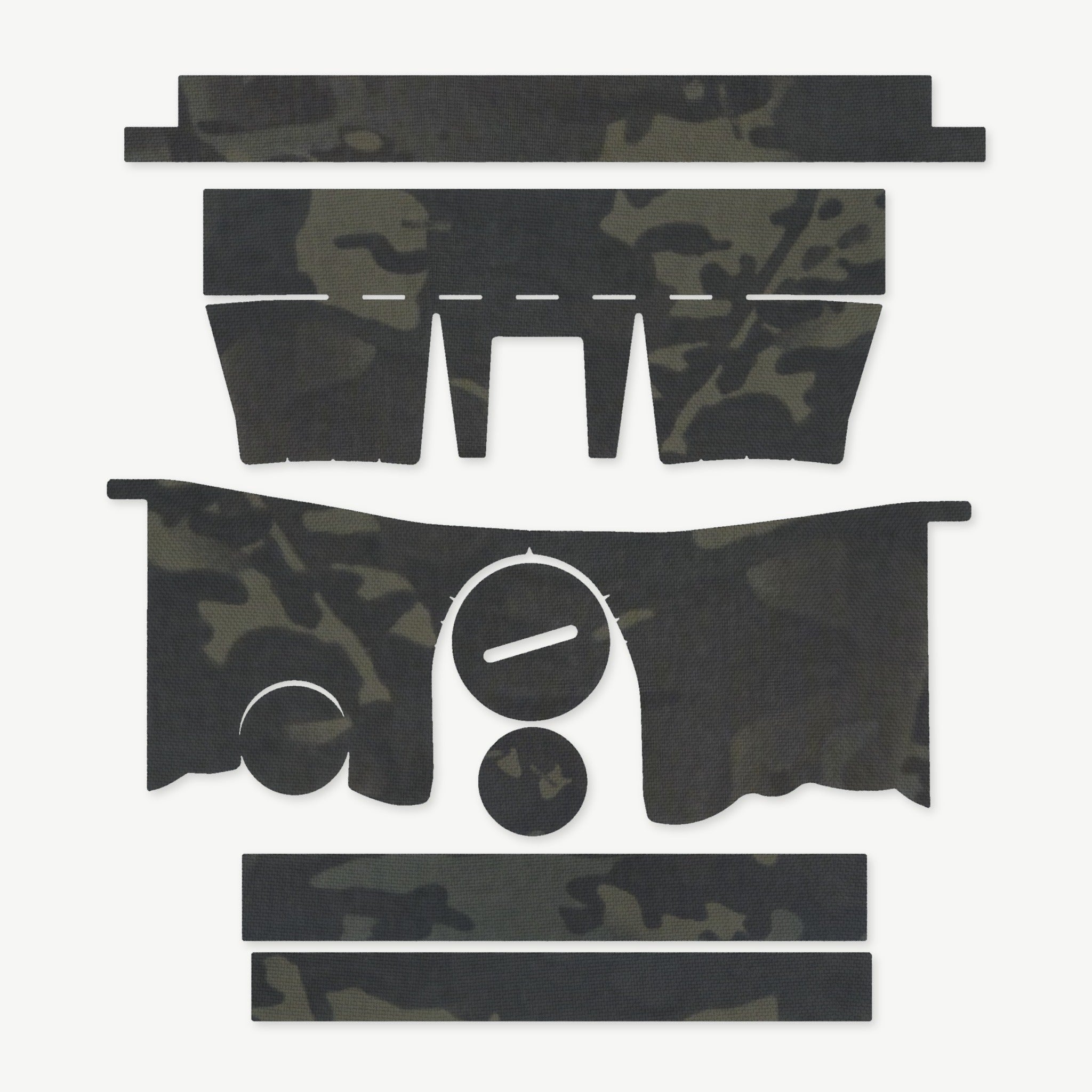 Optic Wrap Kit for Primary Arms SLx 5x36mm Gen III Prism Scope - die-cut Cordura 1000D kit pieces in MultiCam Black - Combat Textiles