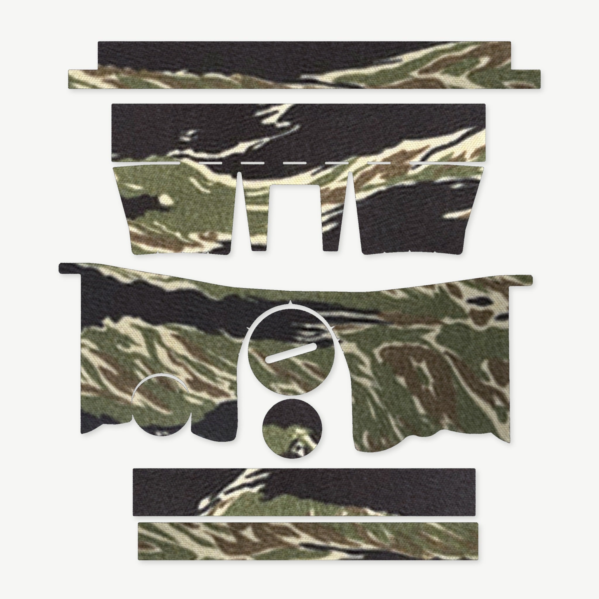 Optic Wrap Kit for Primary Arms SLx 5x36mm Gen III Prism Scope - die-cut Cordura 1000D kit pieces in Tiger Stripe (Green/Black) - Combat Textiles