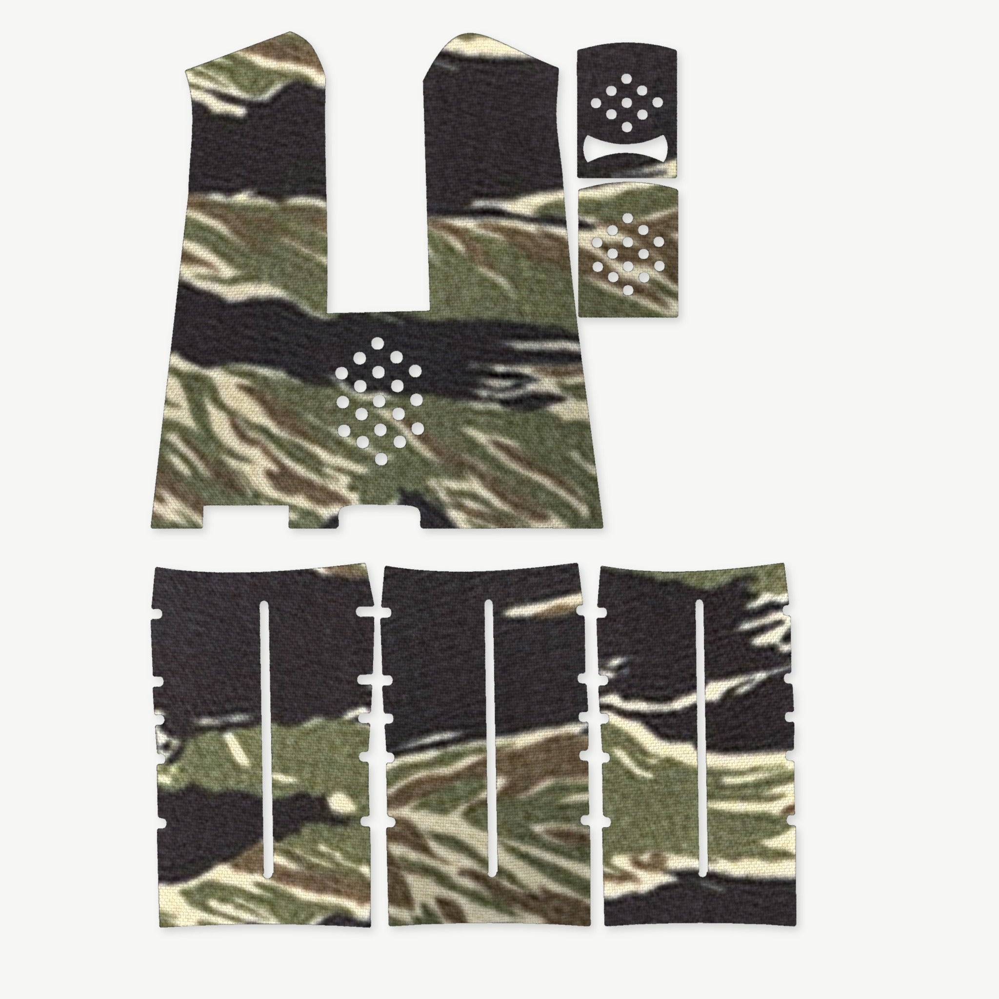 Grip Kit for Magpul MIAD Gen 1.1 - die-cut Cordura 1000D kit pieces in Tiger Stripe (Green/Black) - Combat Textiles