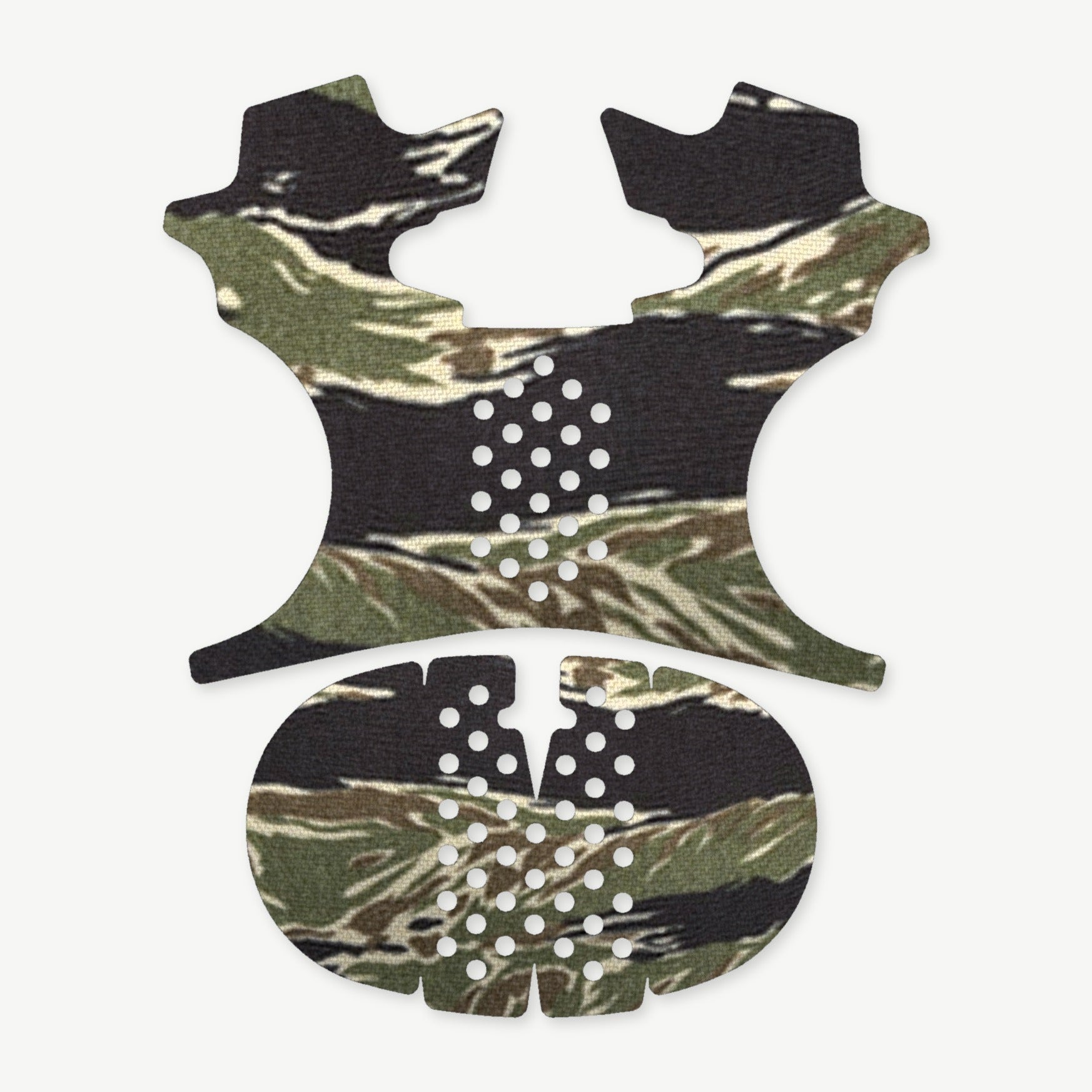 Grip Kit for Smith & Wesson CSX - die-cut Cordura 1000D kit pieces in Tiger Stripe (Green/Black) - Combat Textiles