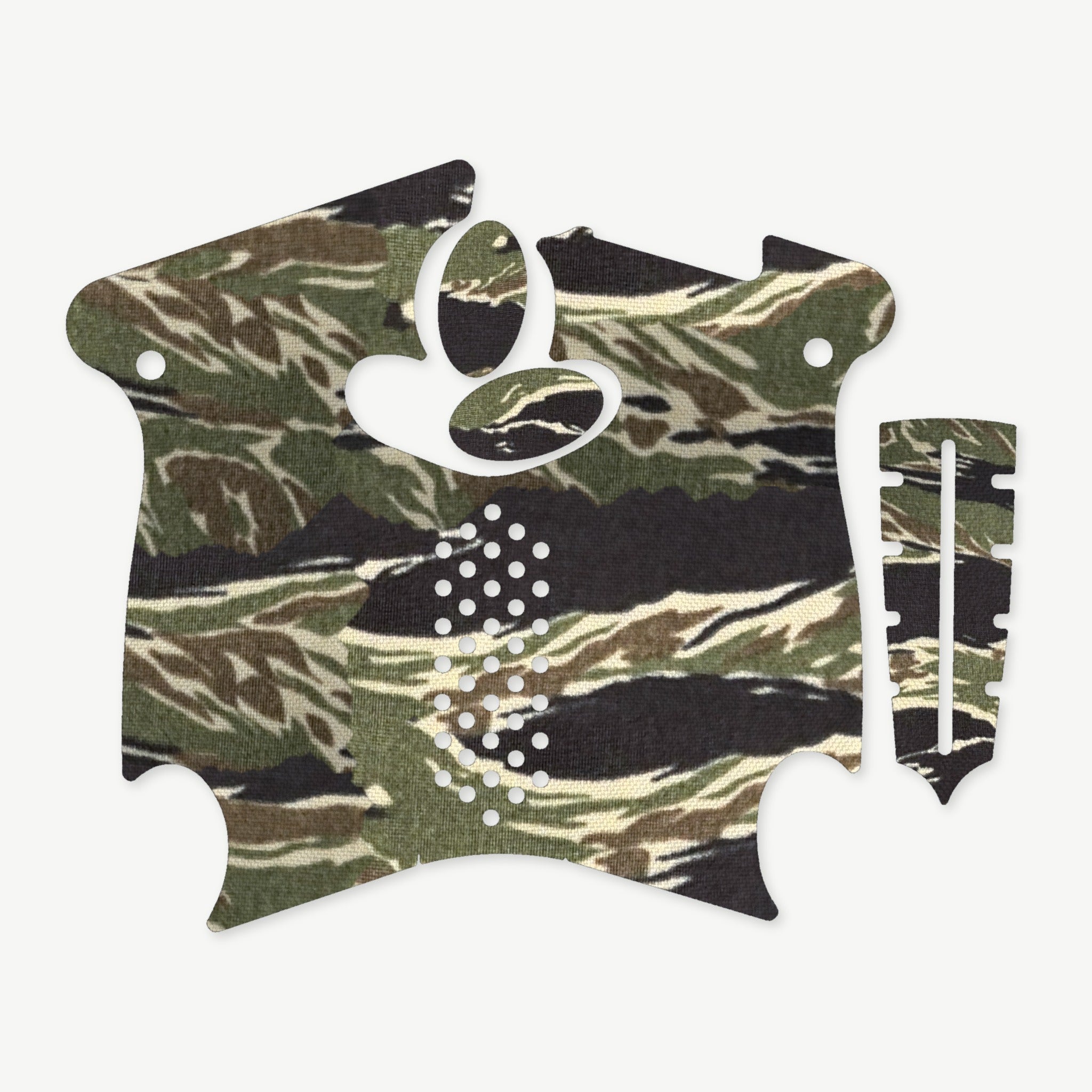 Grip Kit for Canik TP9 SA Mod.2 - die-cut Cordura 1000D kit pieces in Tiger Stripe (Green/Black) - Combat Textiles