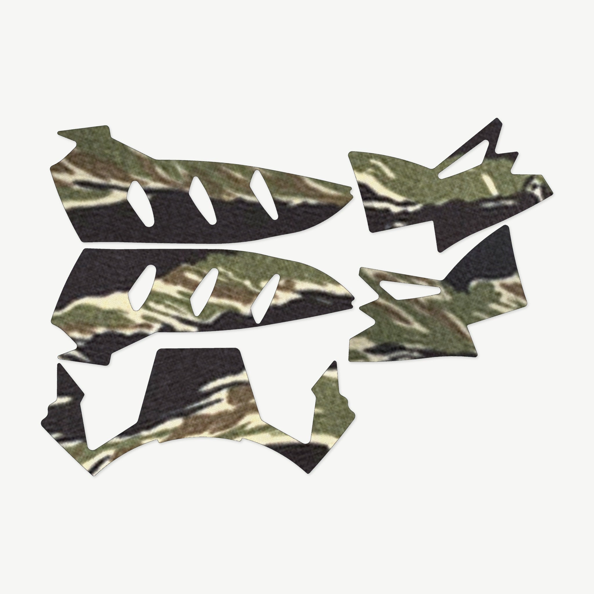 Helmet Wrap Kit for Team Wendy EXFIL LTP - die-cut Cordura 1000D kit pieces in Tiger Stripe (Green/Black) - Combat Textiles