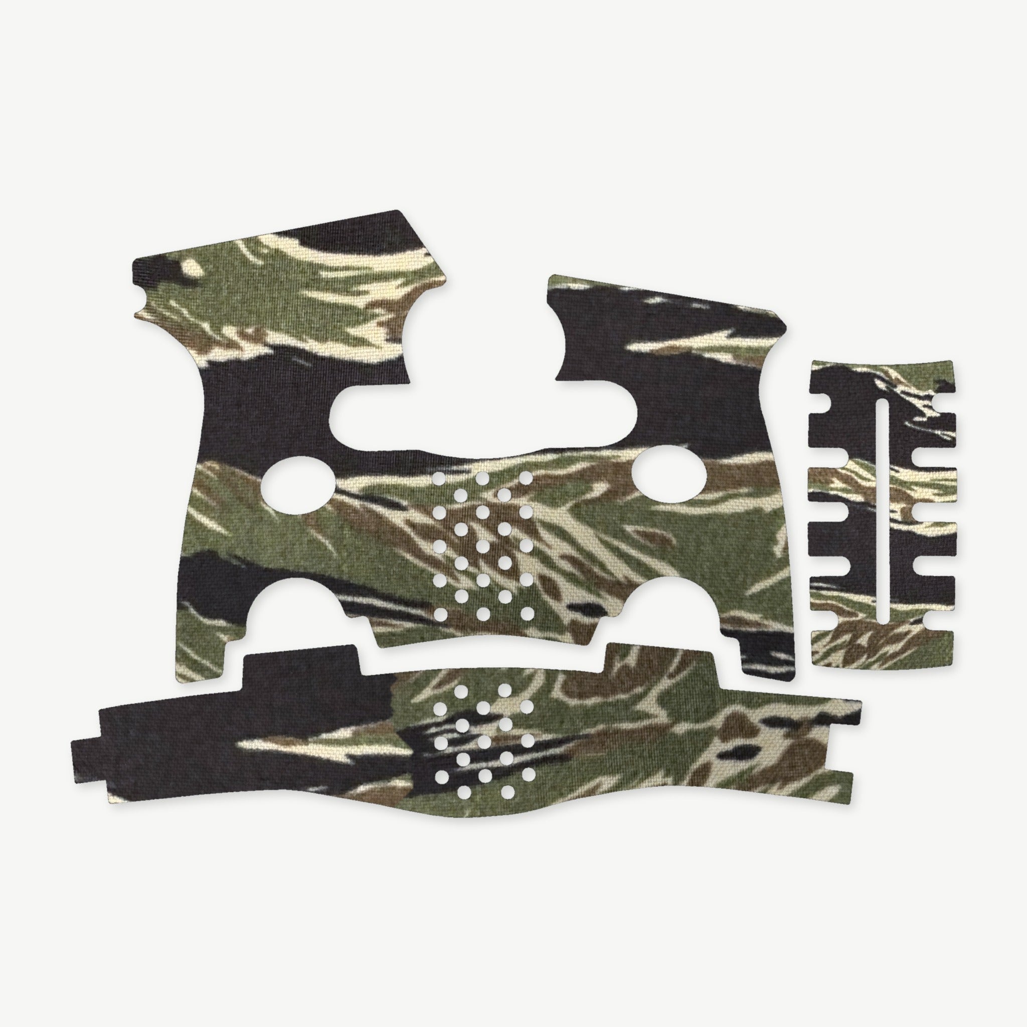 Grip Kit for FN 503 - die-cut Cordura 1000D kit pieces in Tiger Stripe (Green/Black) - Combat Textiles