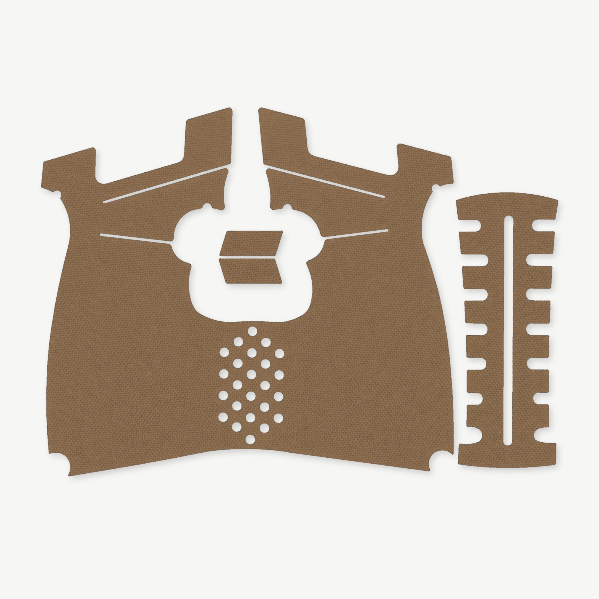 Grip Kit for Kimber R7 Mako (Carbon Compact) - die-cut Cordura 1000D kit pieces in Coyote - Combat Textiles