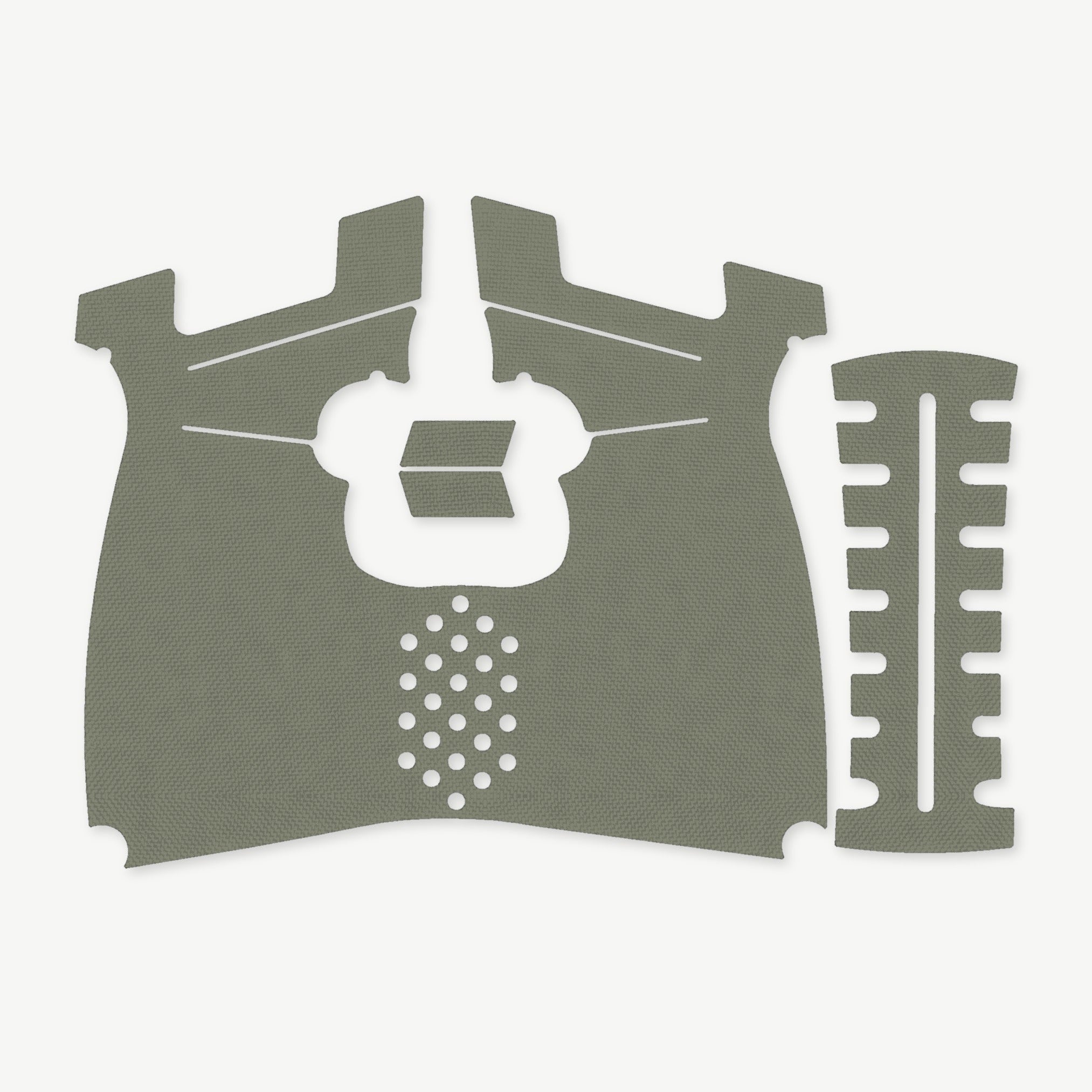 Grip Kit for Kimber R7 Mako (Carbon Compact) - die-cut Cordura 1000D kit pieces in OD Green - Combat Textiles