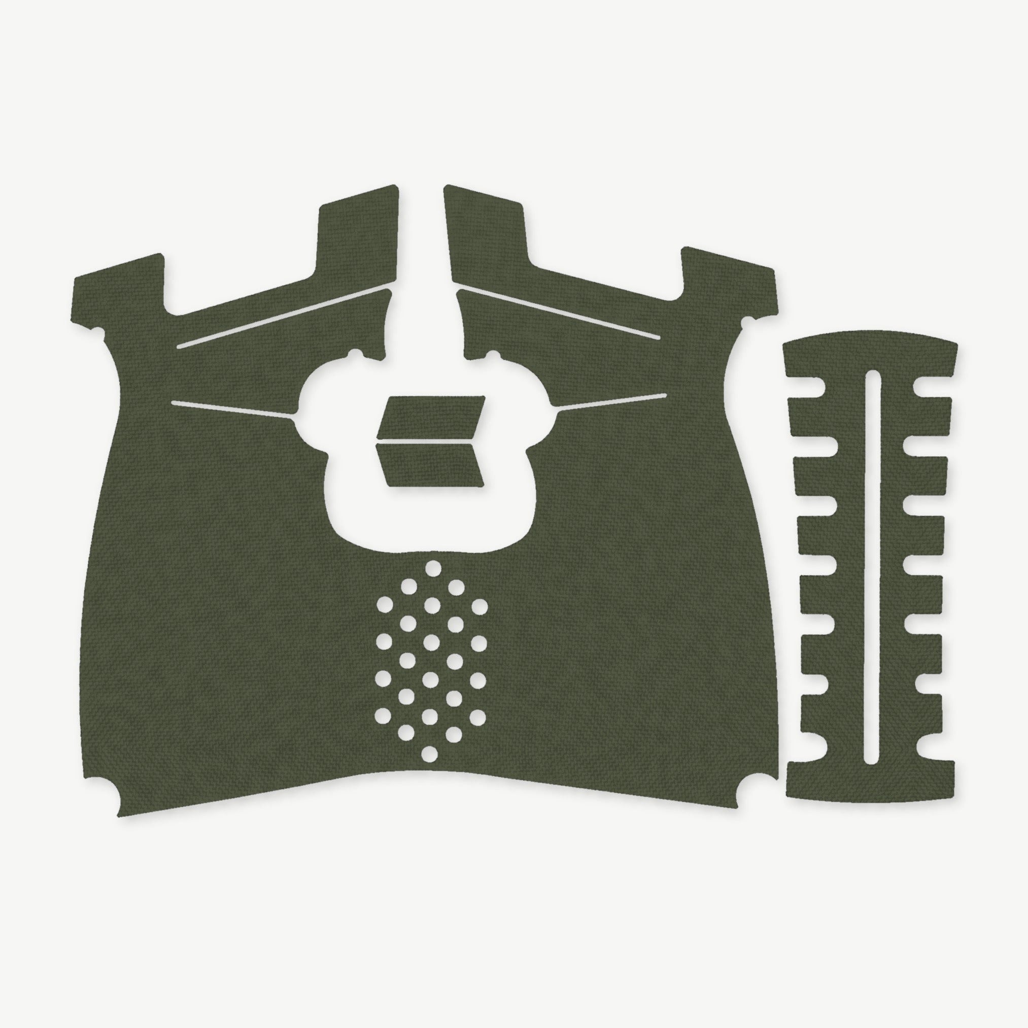Grip Kit for Kimber R7 Mako (Carbon Compact) - die-cut Cordura 1000D kit pieces in OD Green - Combat Textiles