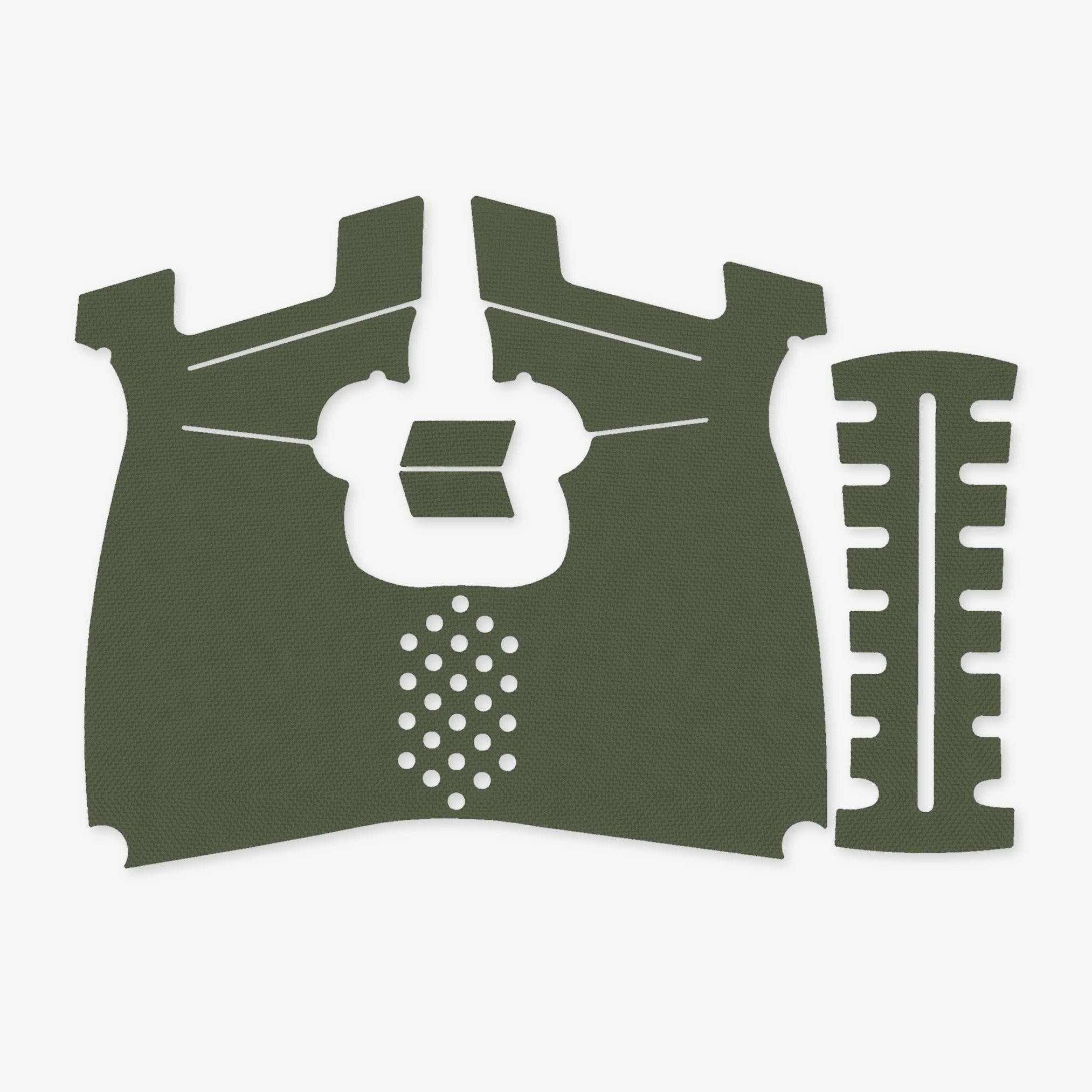 Grip Kit for Kimber R7 Mako (Carbon Compact) - die-cut Cordura 1000D kit pieces in Ranger Green - Combat Textiles