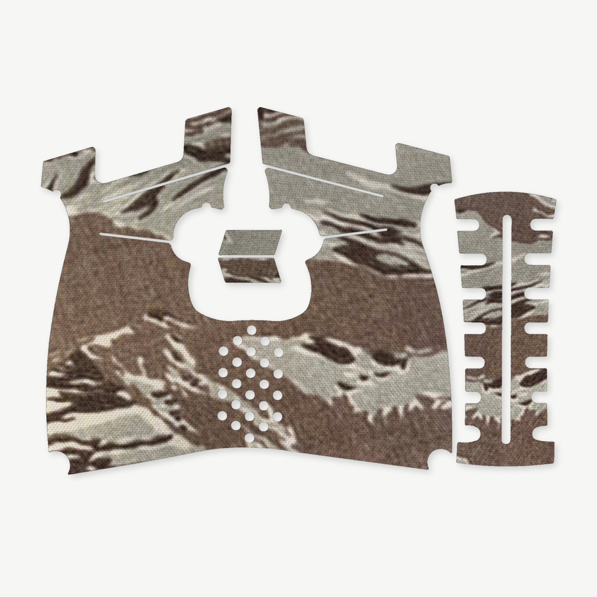 Grip Kit for Kimber R7 Mako (Carbon Compact) - die-cut Cordura 1000D kit pieces in Tiger Stripe (ABU) - Combat Textiles