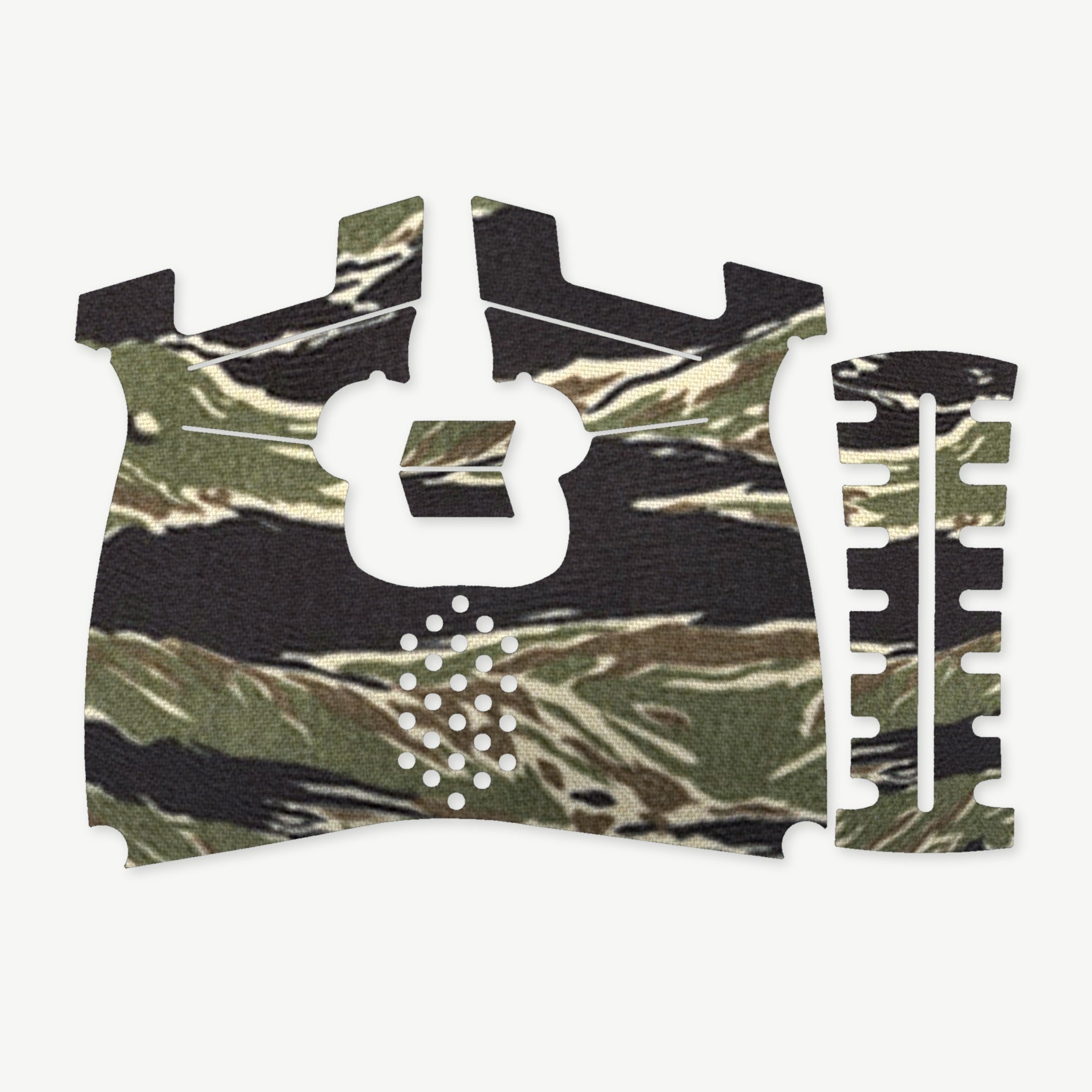 Grip Kit for Kimber R7 Mako (Carbon Compact) - die-cut Cordura 1000D kit pieces in Tiger Stripe (Green/Black) - Combat Textiles