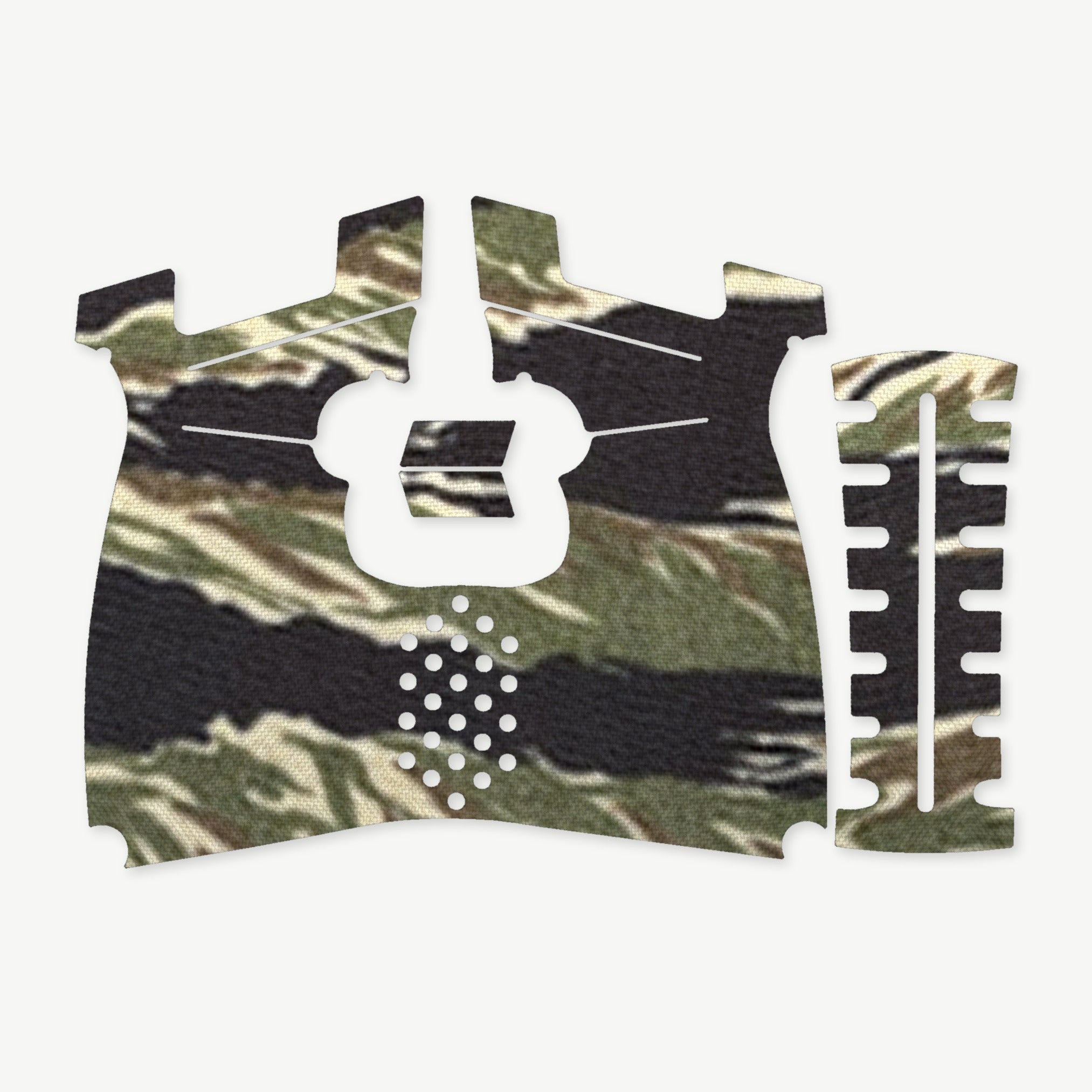 Grip Kit for Kimber R7 Mako (Carbon Compact) - die-cut Cordura 1000D kit pieces in Tiger Stripe (Green/Black) - Combat Textiles