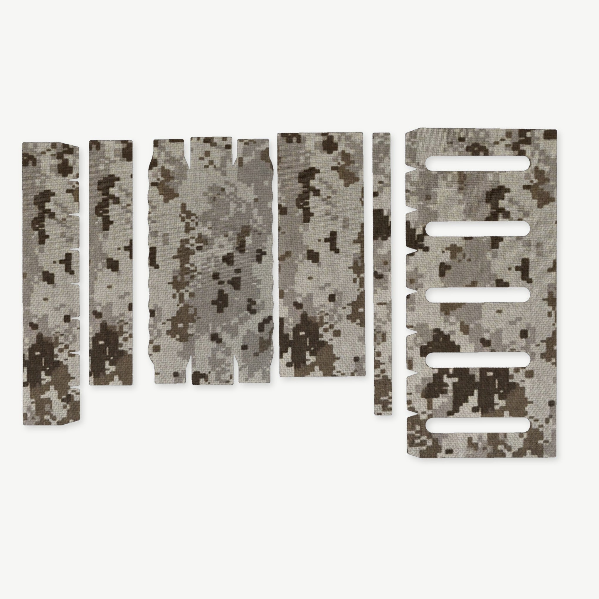 Light Wrap Kit for Modlite 18650 Rifle Light (PLHv2, v3/OKW v2) - die-cut Cordura 1000D kit pieces in ACU (Desert) - Combat Textiles