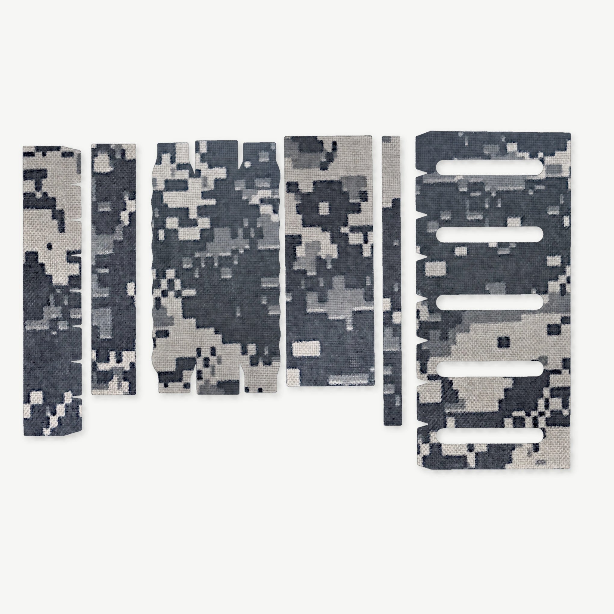 Light Wrap Kit for Modlite 18650 Rifle Light (PLHv2, v3/OKW v2) - die-cut Cordura 1000D kit pieces in ACU - Combat Textiles