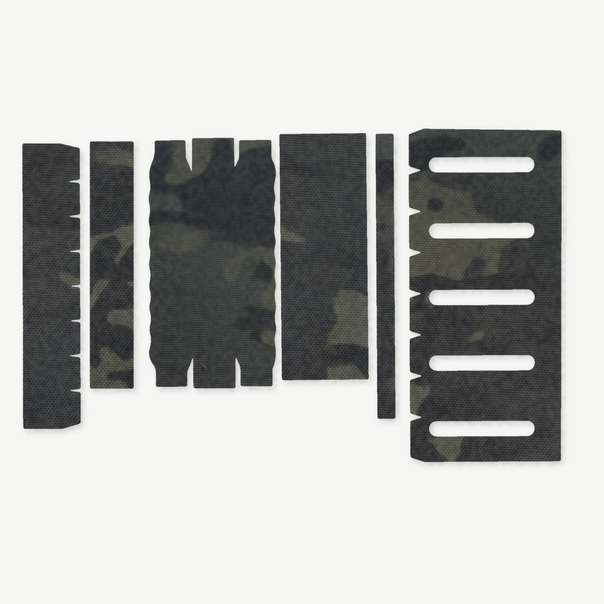 Light Wrap Kit for Modlite 18650 Rifle Light (PLHv2, v3/OKW v2) - die-cut Cordura 1000D kit pieces in MultiCam Black - Combat Textiles