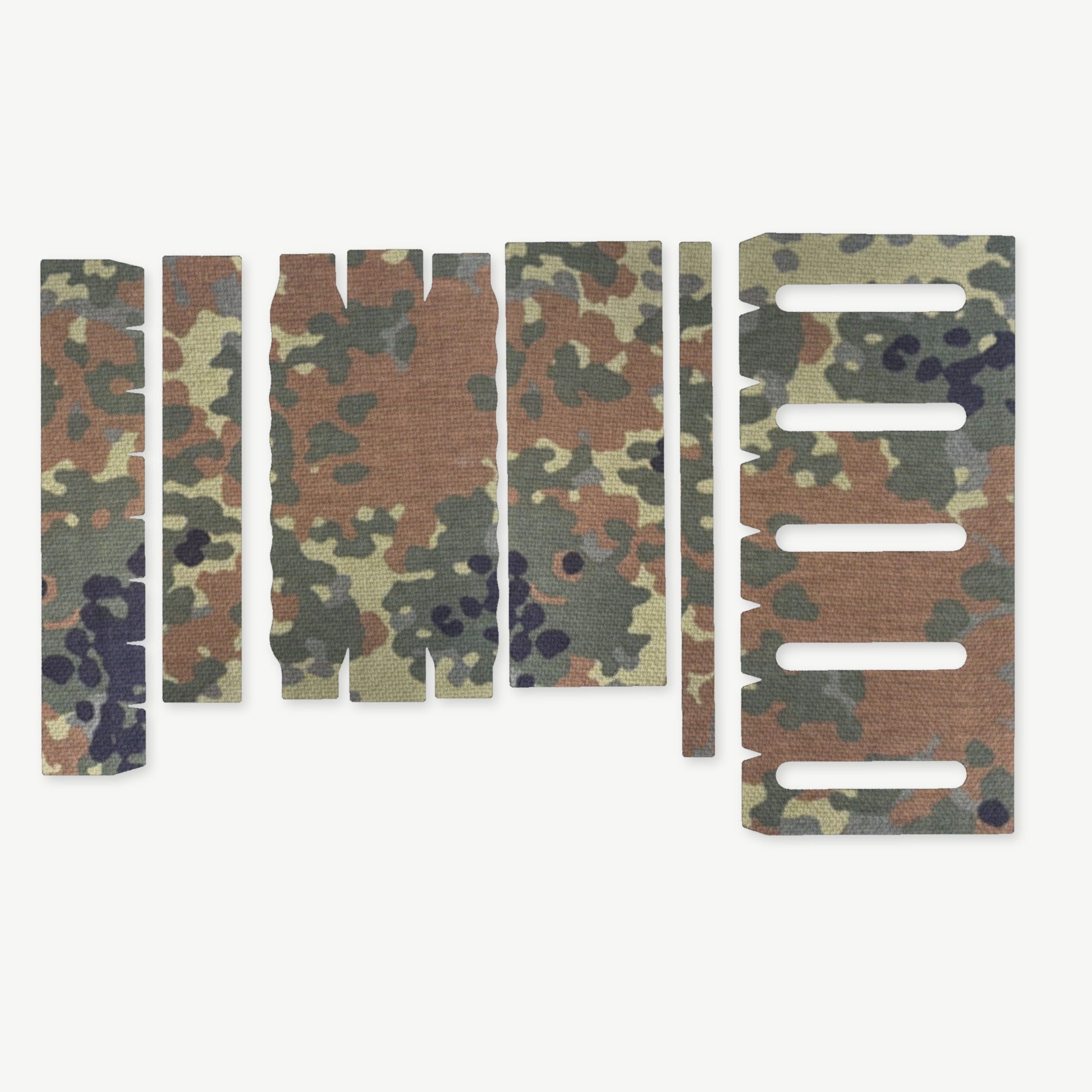 Light Wrap Kit for Modlite 18650 Rifle Light (PLHv2, v3/OKW v2) - die-cut Cordura 1000D kit pieces in Flecktarn - Combat Textiles