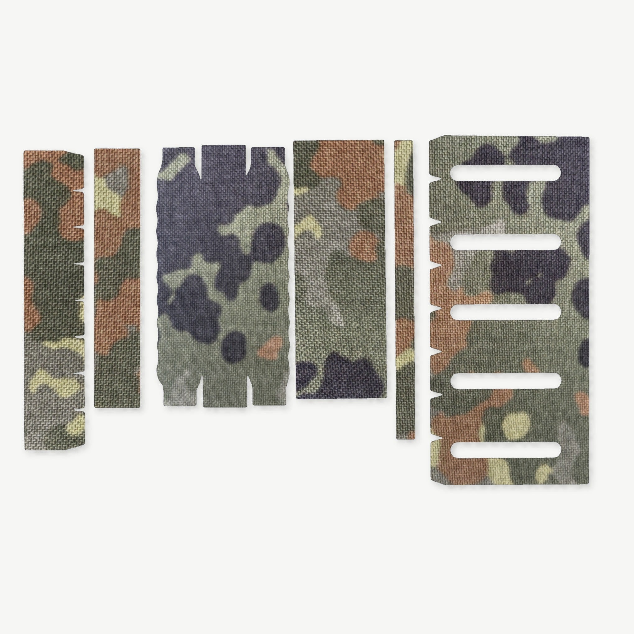 Light Wrap Kit for Modlite 18650 Rifle Light (PLHv2, v3/OKW v2) - die-cut Cordura 1000D kit pieces in Flecktarn - Combat Textiles
