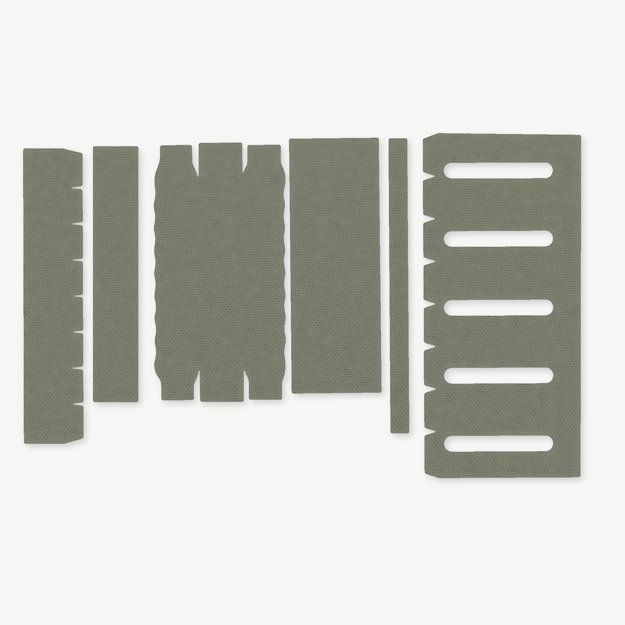 Light Wrap Kit for Modlite 18650 Rifle Light (PLHv2, v3/OKW v2) - die-cut Cordura 1000D kit pieces in OD Green - Combat Textiles