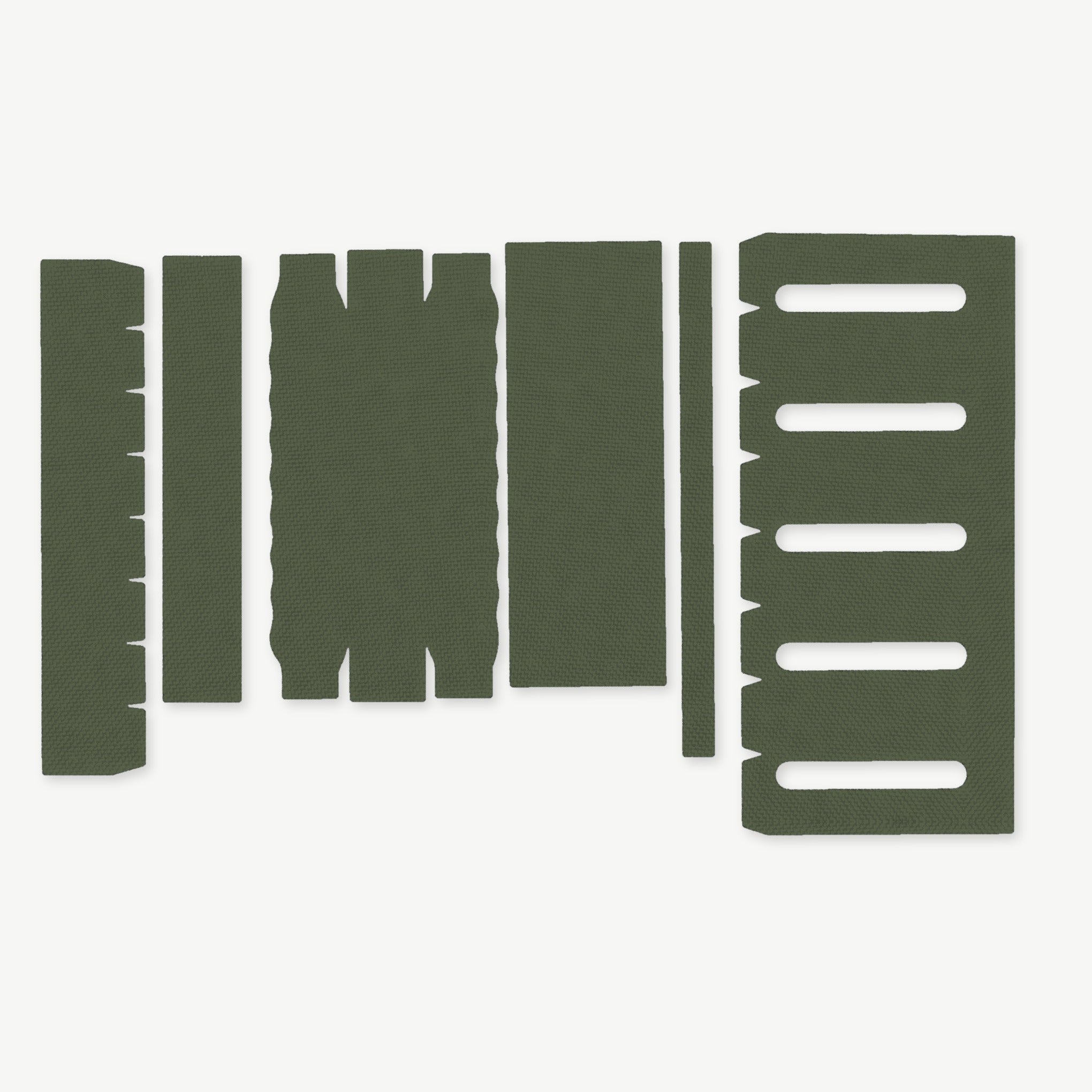 Light Wrap Kit for Modlite 18650 Rifle Light (PLHv2, v3/OKW v2) - die-cut Cordura 1000D kit pieces in Ranger Green - Combat Textiles