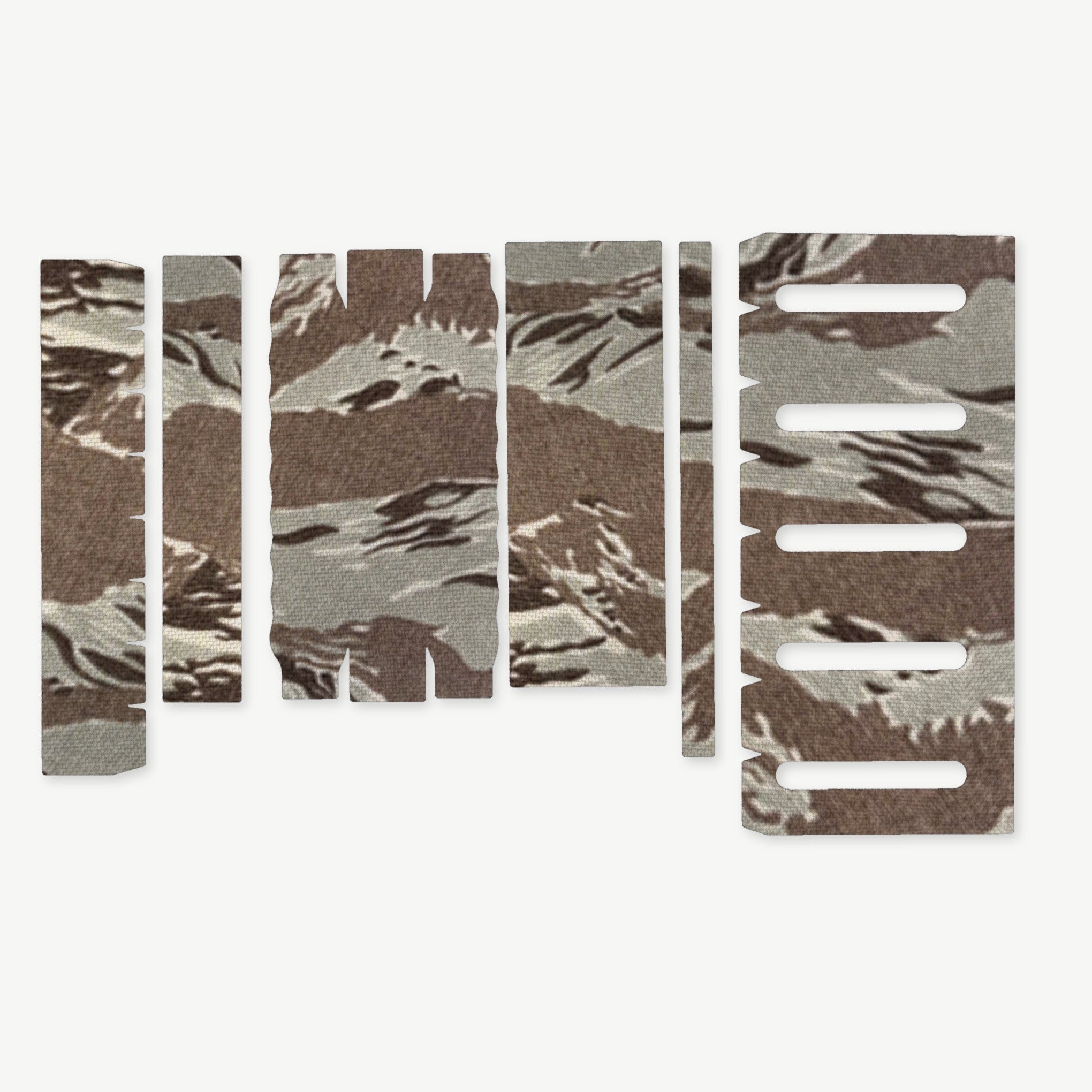 Light Wrap Kit for Modlite 18650 Rifle Light (PLHv2, v3/OKW v2) - die-cut Cordura 1000D kit pieces in Tiger Stripe (ABU) - Combat Textiles