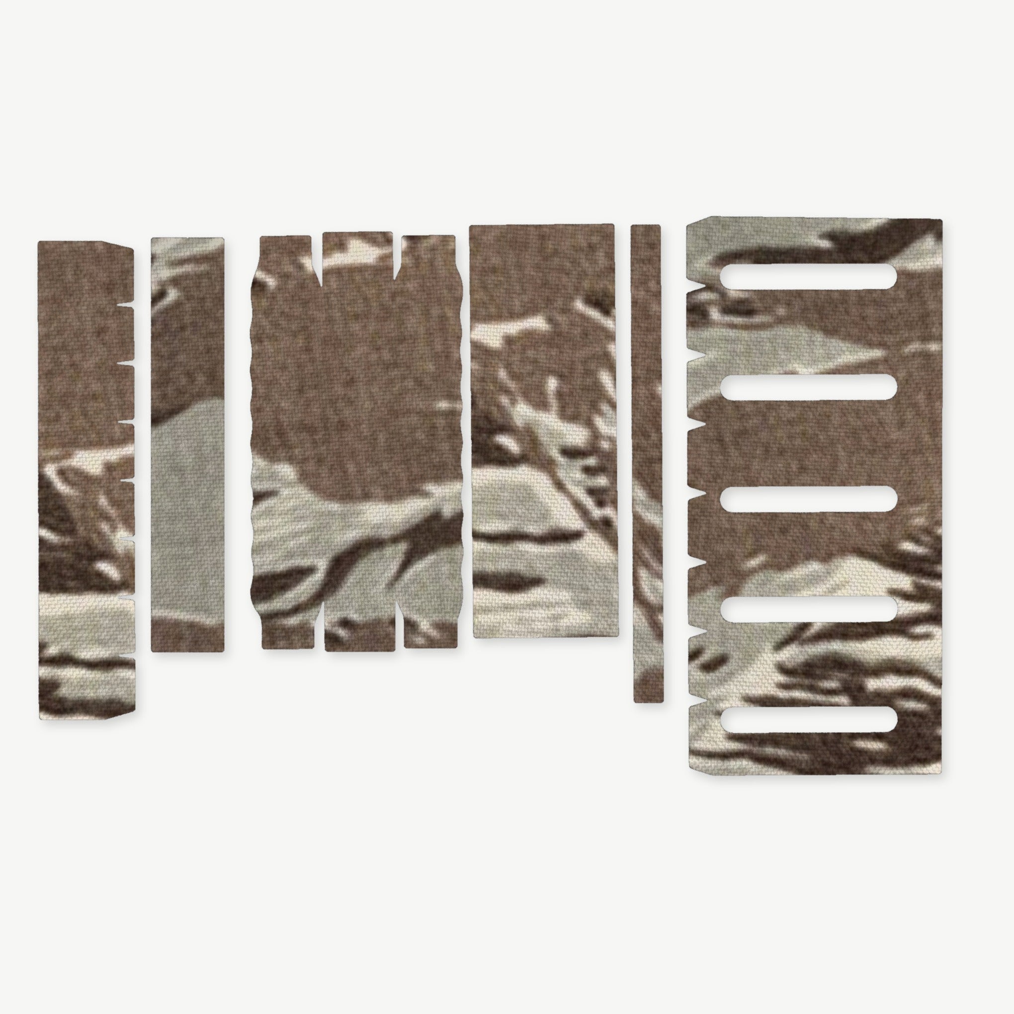 Light Wrap Kit for Modlite 18650 Rifle Light (PLHv2, v3/OKW v2) - die-cut Cordura 1000D kit pieces in Tiger Stripe (ABU) - Combat Textiles